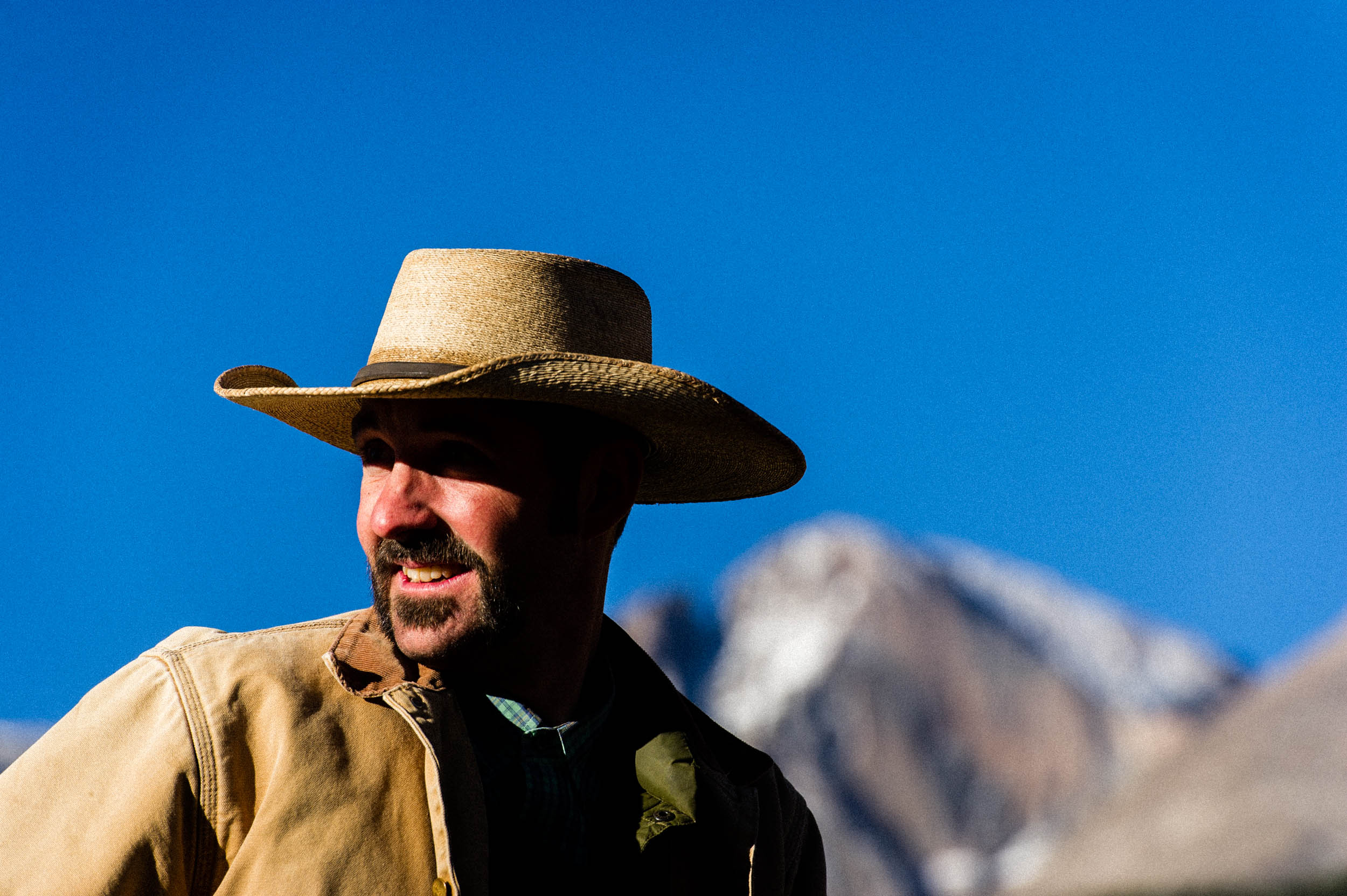  A cowboy at Wind River Ranch at the base of Longs Peak (behind him)  