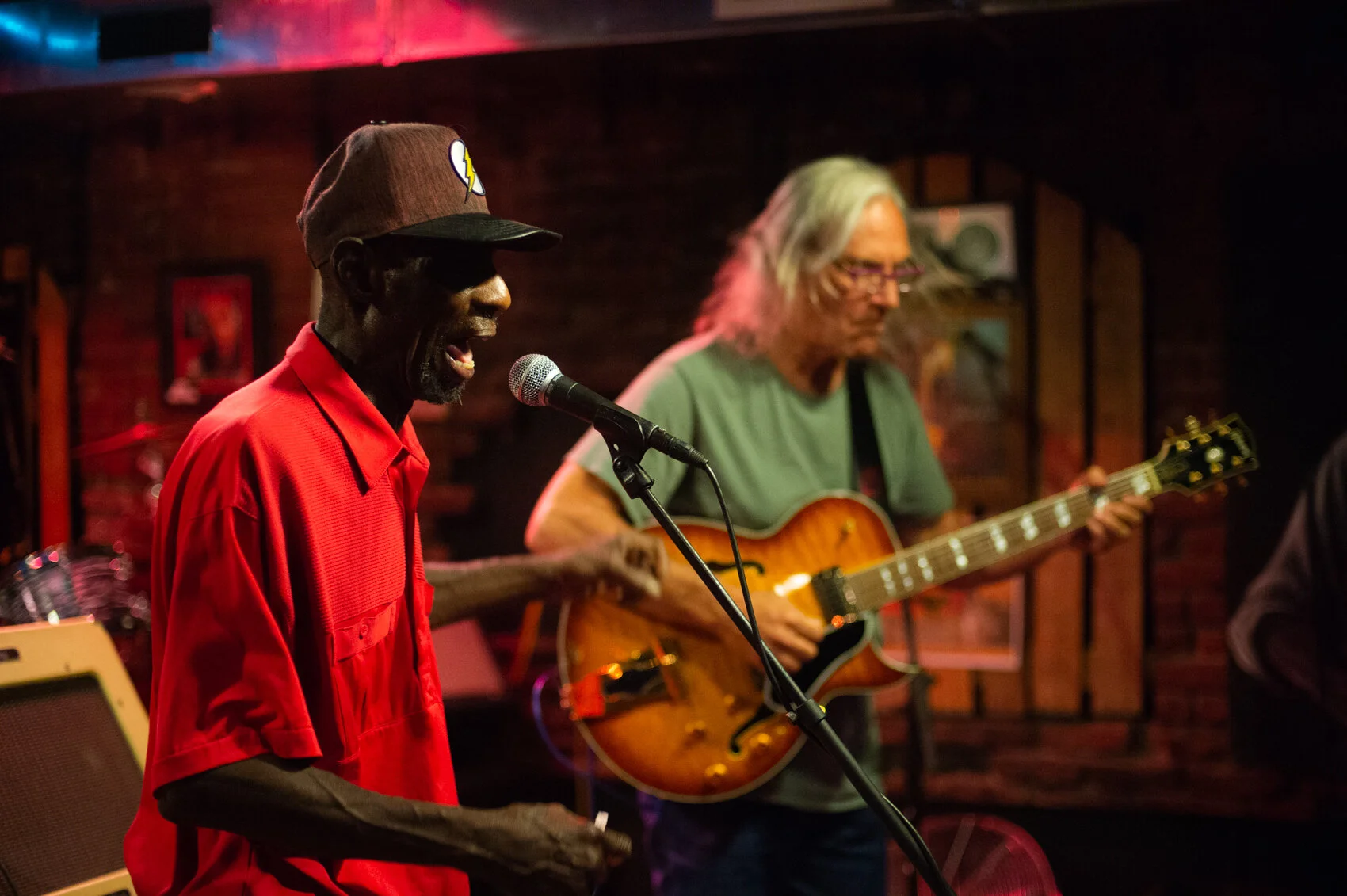 Eddie Foster sings at the weekly Cape Fear Blues Jam at the Rusty Nail Saloon. (Watch the audio slideshow here .)