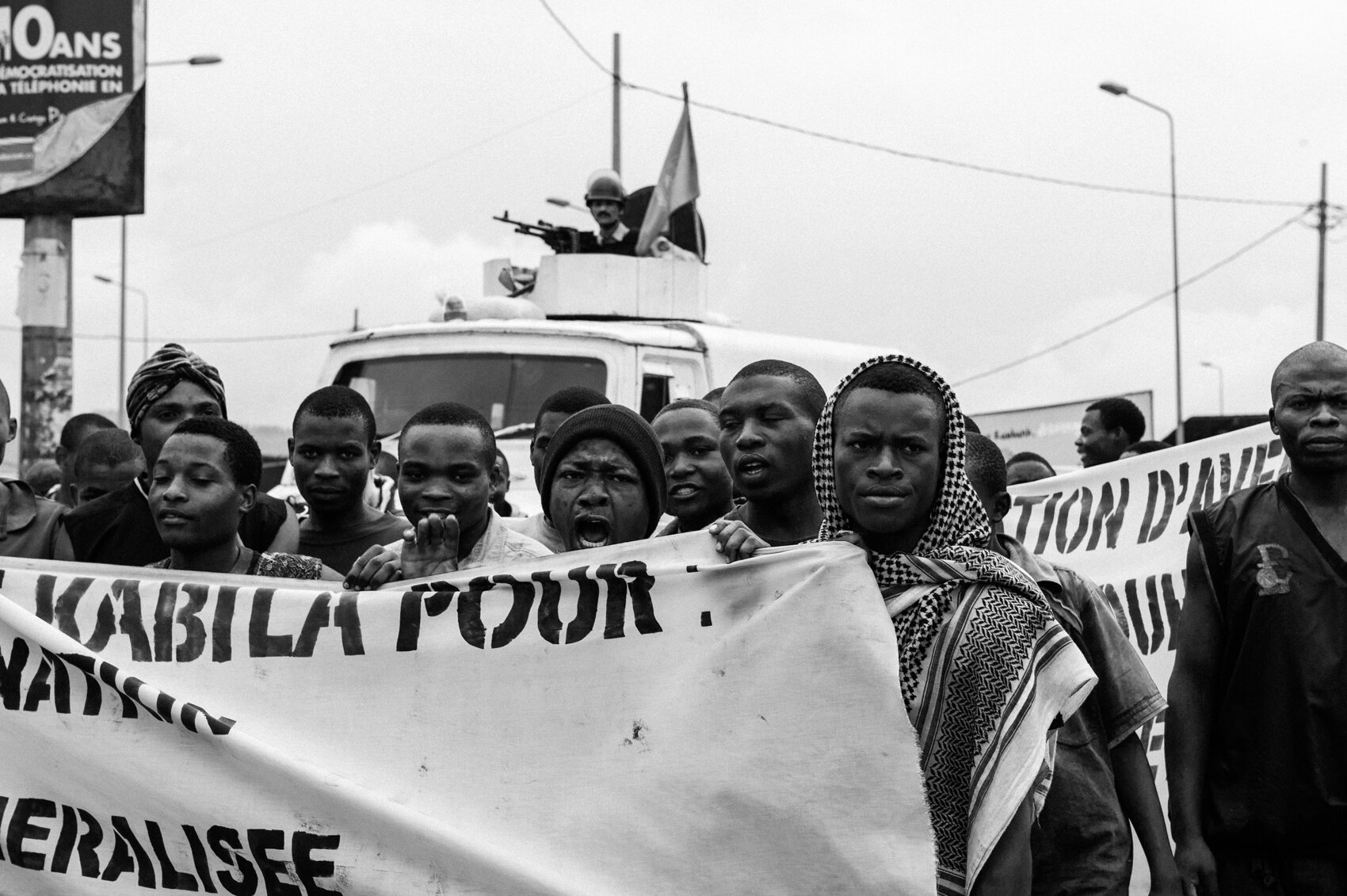  Protestors march through the streets of Goma during the M23 Rebellion in November 2012, calling for the removal of then-President Joseph Kabila. 