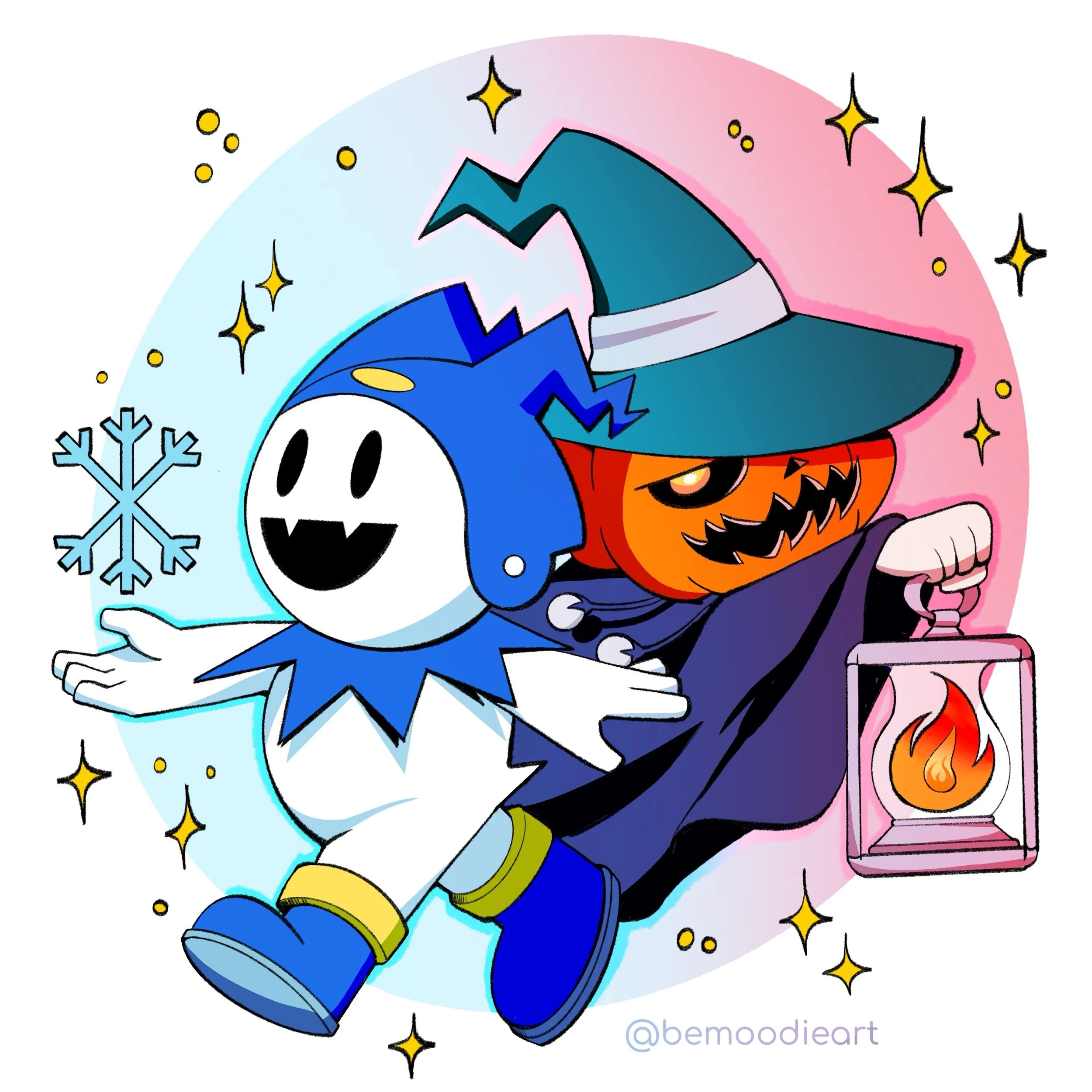 Jack Frost and Pyro Jack from Shin Megami Tensei
