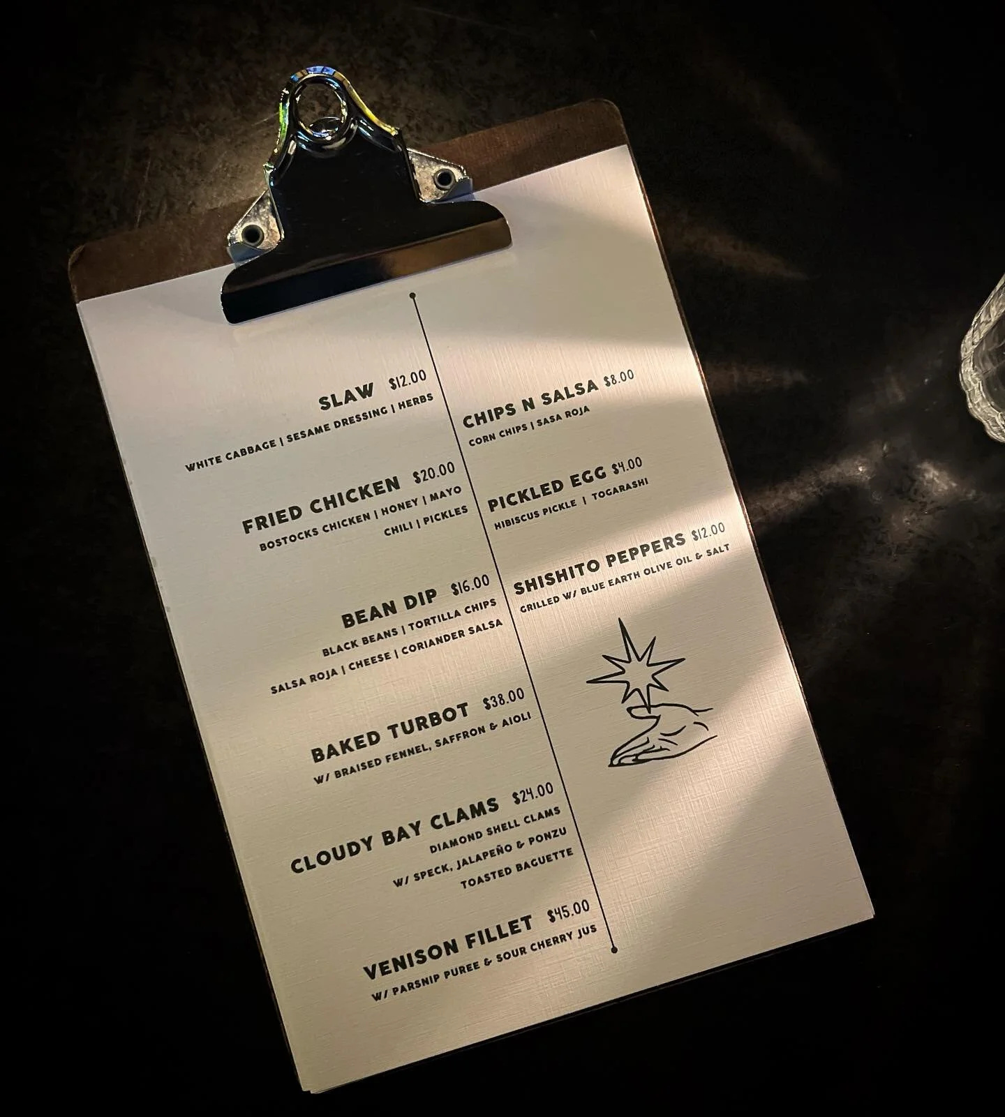 Space to book and walk in tonight (at this stage!) 

Just remember on these colder nights our indoor and heated spots do fill up fast. 

But most importantly, what a menu! Turbot, clams and venison &hellip; 🥹