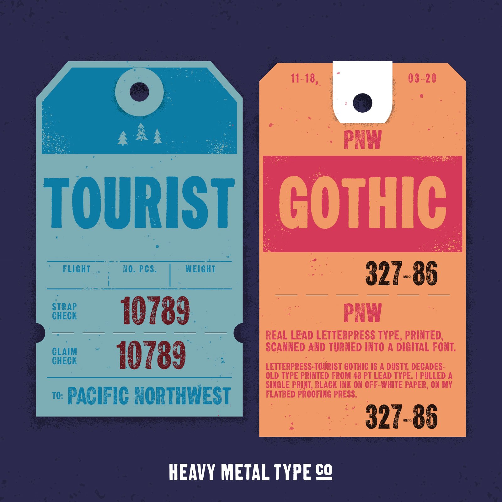 Letterpress Tourist Gothic