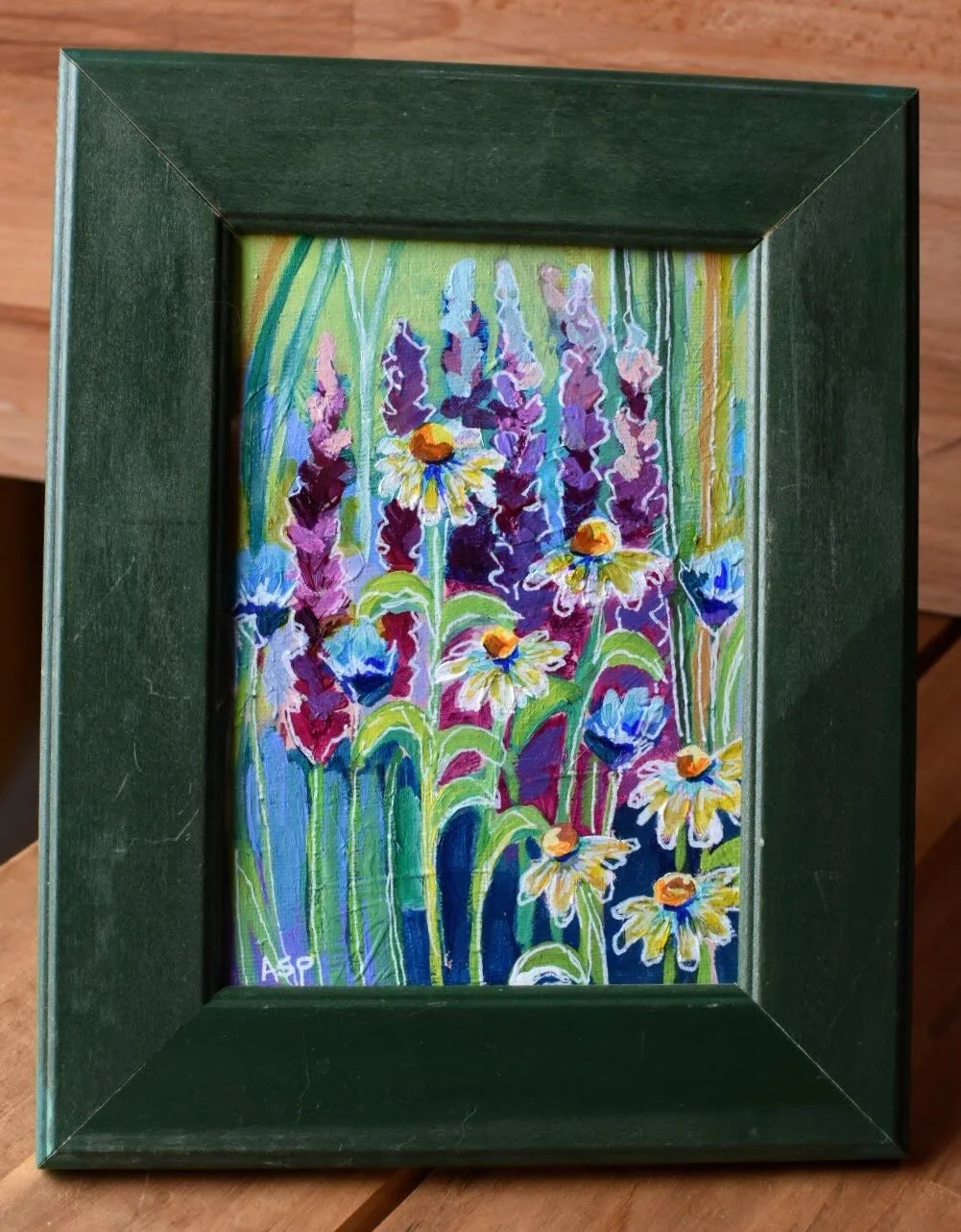 Dainty Daisies Serenaded by Salvia