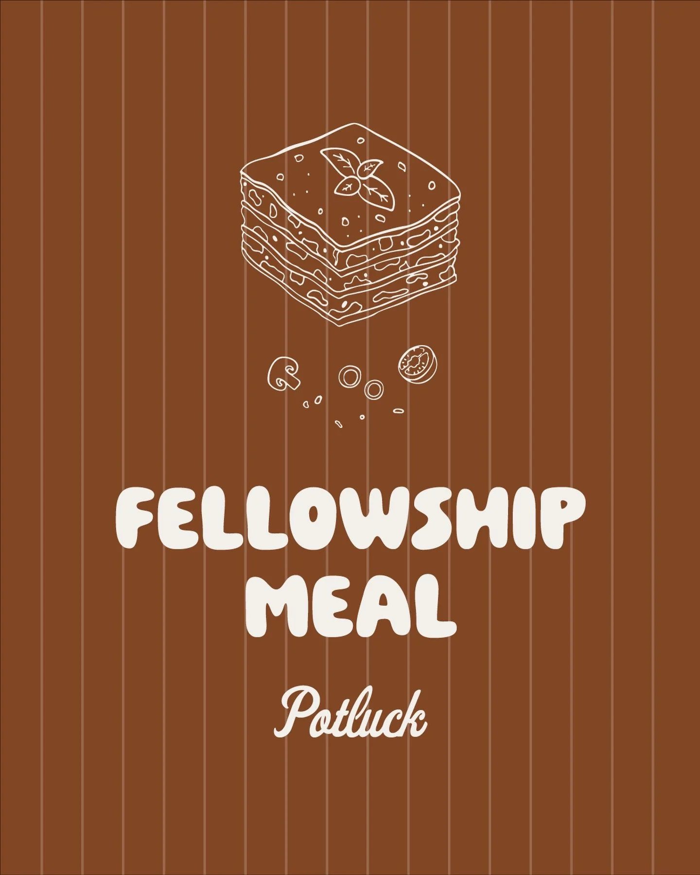 🍽️ FELLOWSHIP MEAL | March 1 | 12:45 PM
Right after church, let&rsquo;s gather and share a meal together!
Please bring a large main dish to share (casserole, pasta, salad, etc).
Good food. Good fellowship. See you there! 🤍
