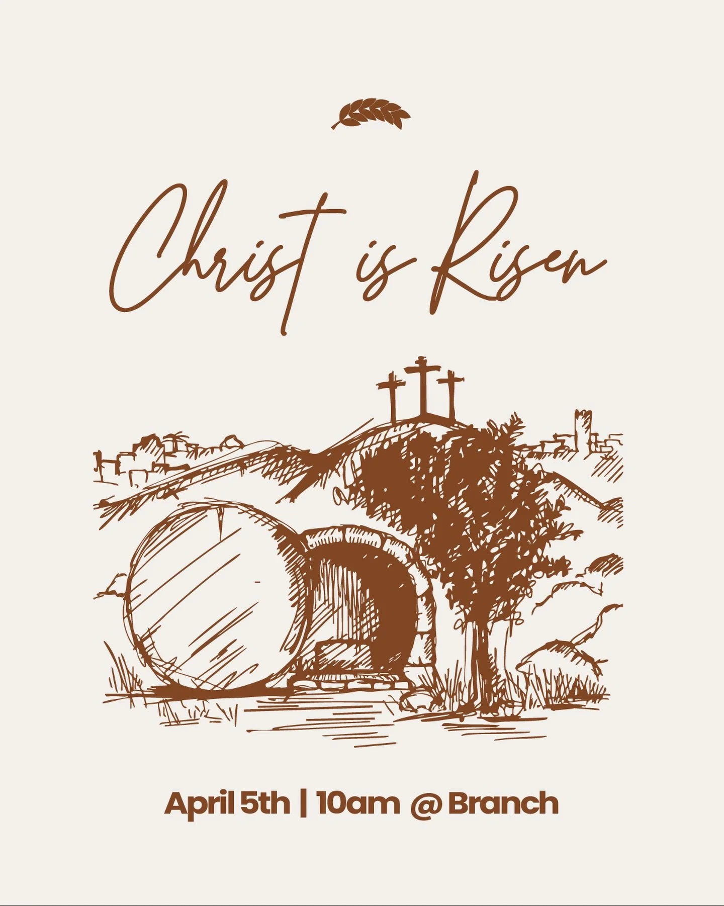 Join us for Resurrection Sunday this week at 10am, Branch of Hope! ✝️ 💛