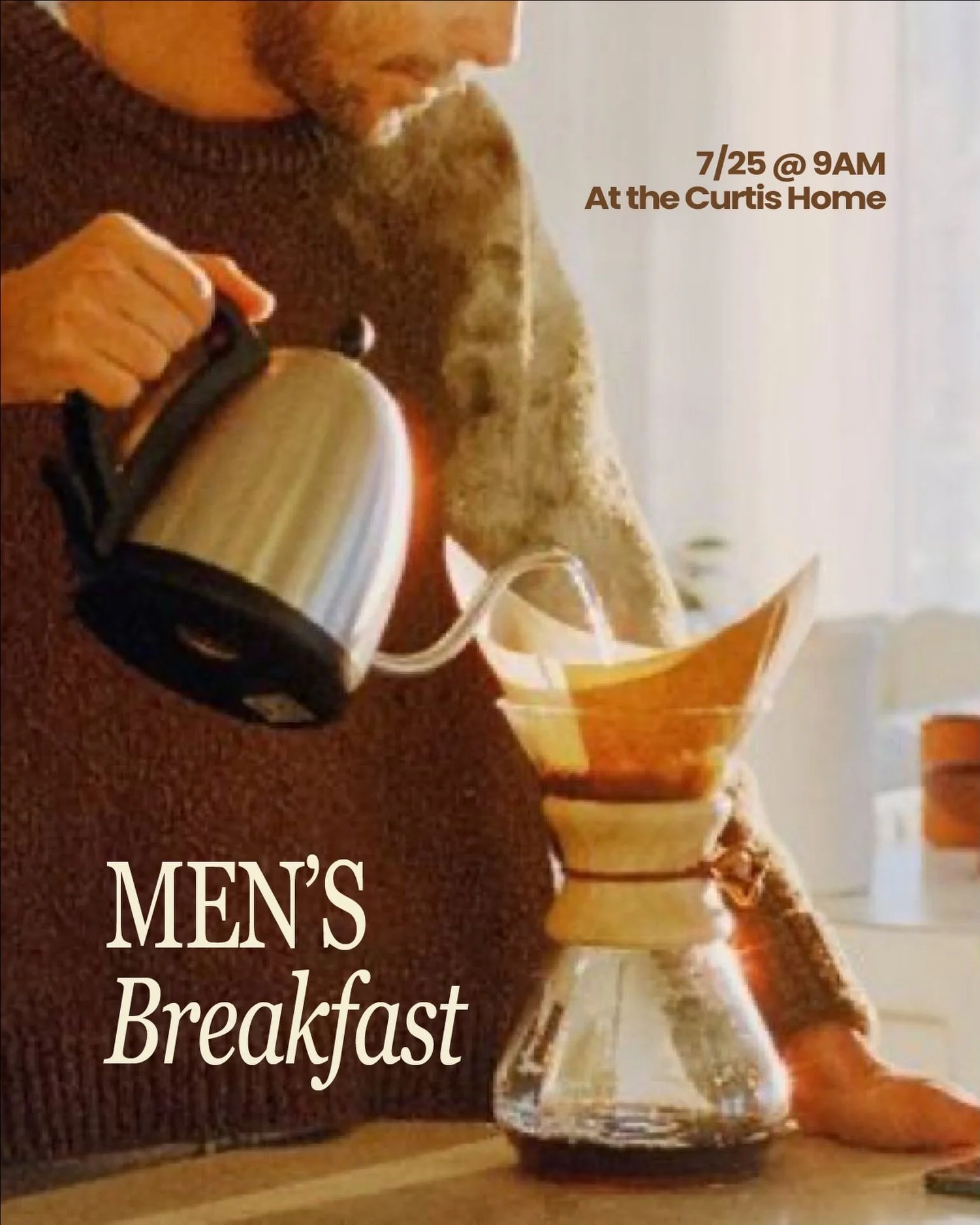 🥞 Men&rsquo;s Breakfast | July 25
Men of all ages are invited to join us for a morning of great food, encouraging fellowship, and a message from Mike Curtis.
After breakfast, we&rsquo;ll head over to Sea Air Golf Course for a quick 9 holes. Bring yo