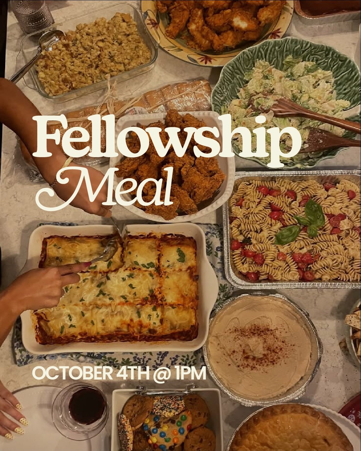 Good food, great company, and cozy autumn weather! 🍁 Join us for our Fellowship Meal on October 4 at 12:45 PM following Adult Sunday School. Please bring your favorite fall comfort dish to share with everyone. All are welcome&mdash;see you there!