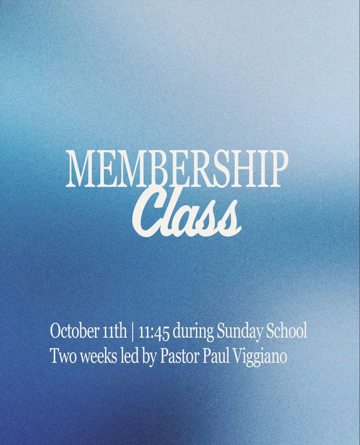 Curious about Branch of Hope or interested in becoming a member? 🌿

Join us for our upcoming Membership Class starting on Sunday, 10/11! Taught by Pastor Paul, this two-week class is designed to help you learn more about our church family and what m