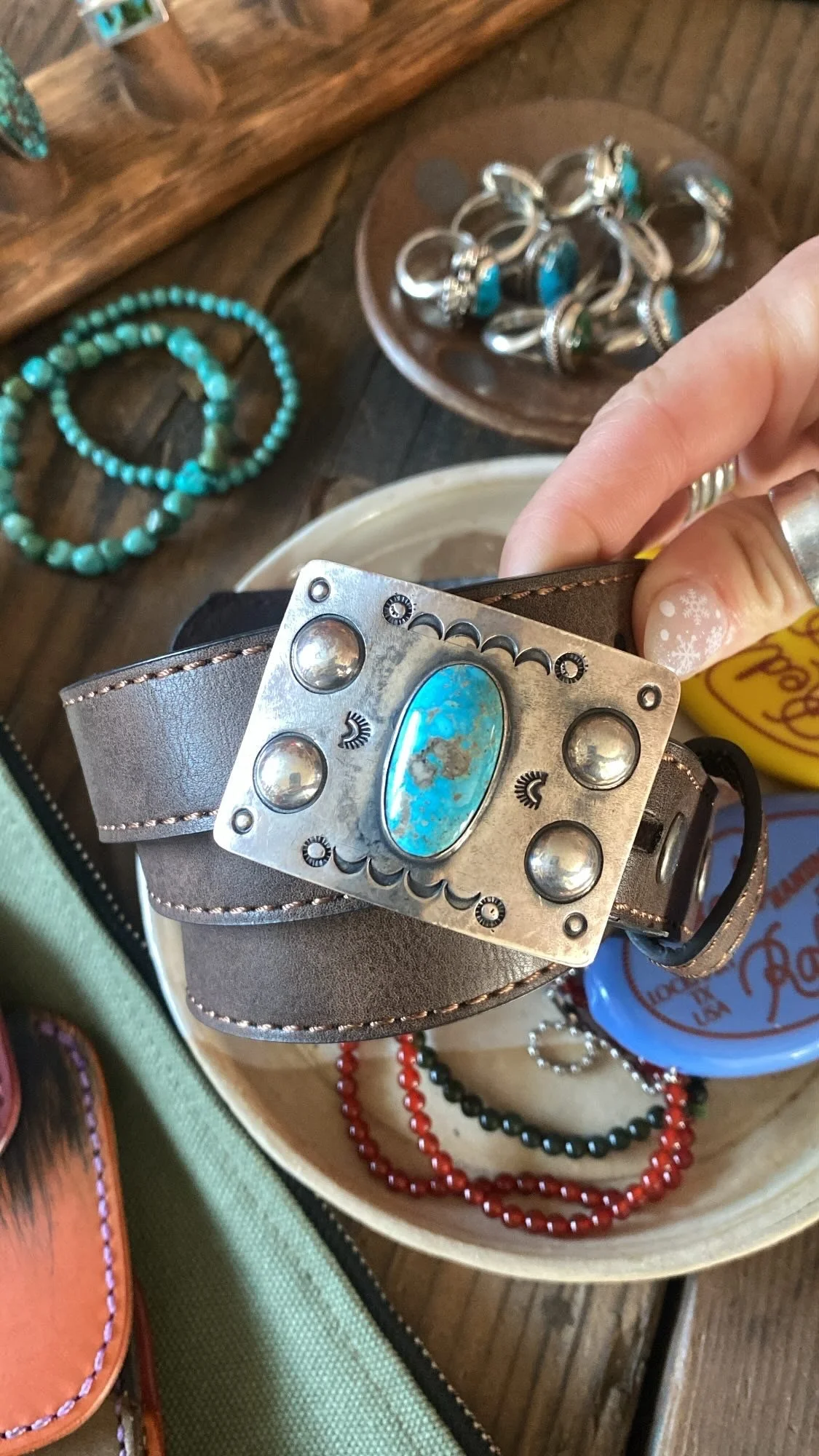 Turquoise Sterling Silver 1" Buckle