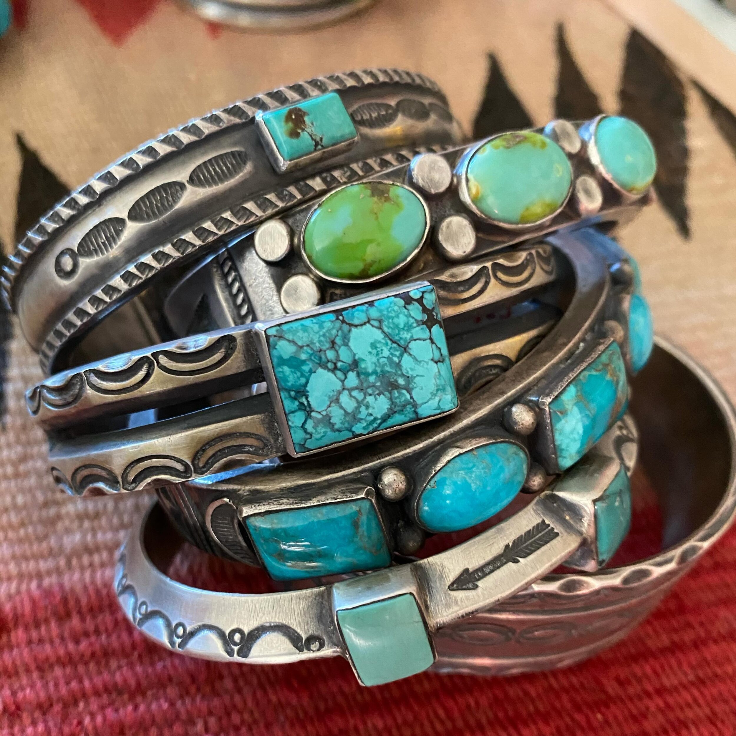 Each piece of turquoise tells a story, what does your red rabbit collection say about you? #handmade #silversmith #texas #turquoise