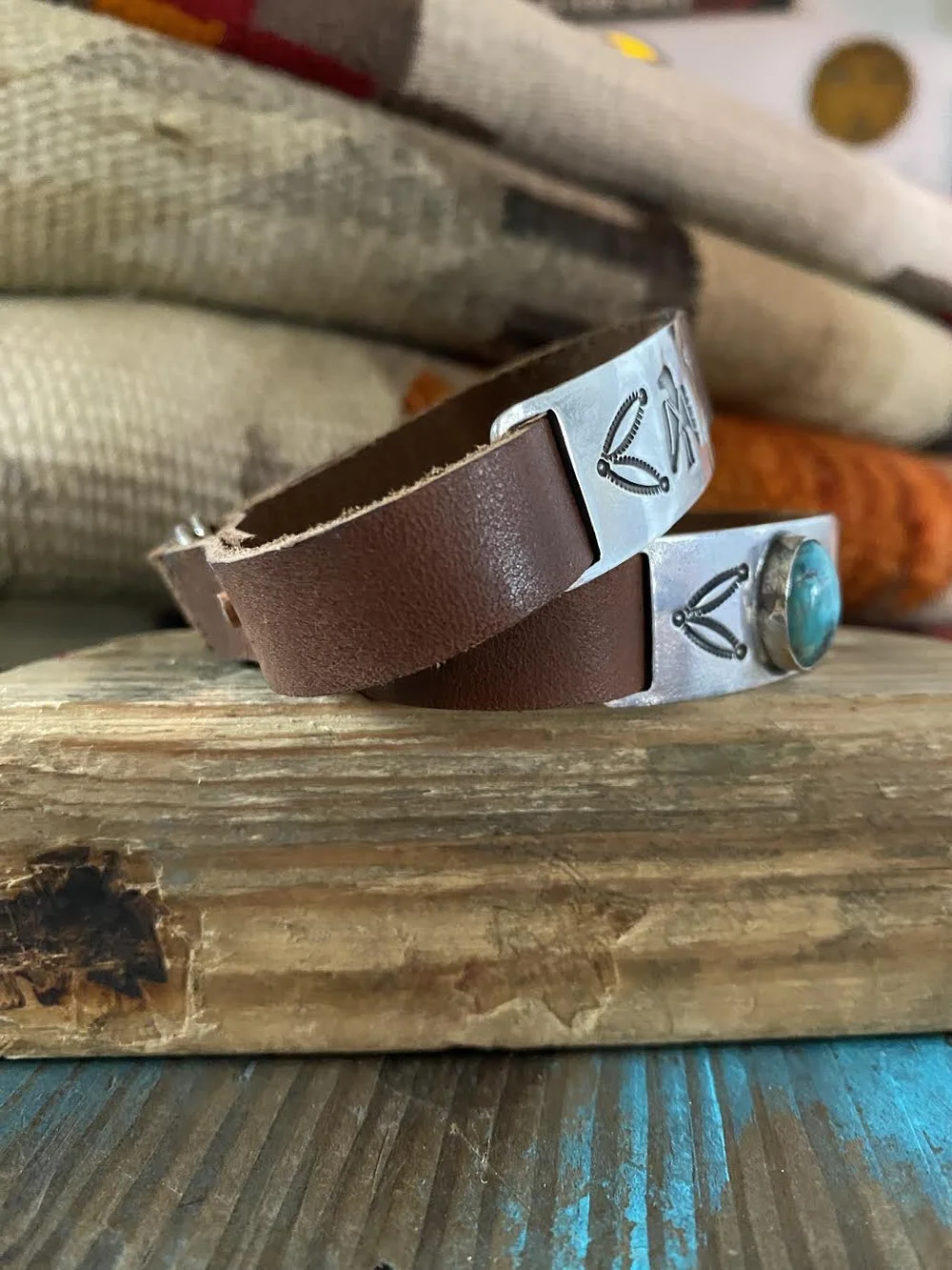 Leather & Sterling Scout Cuff — Red Rabbit Trading Co.