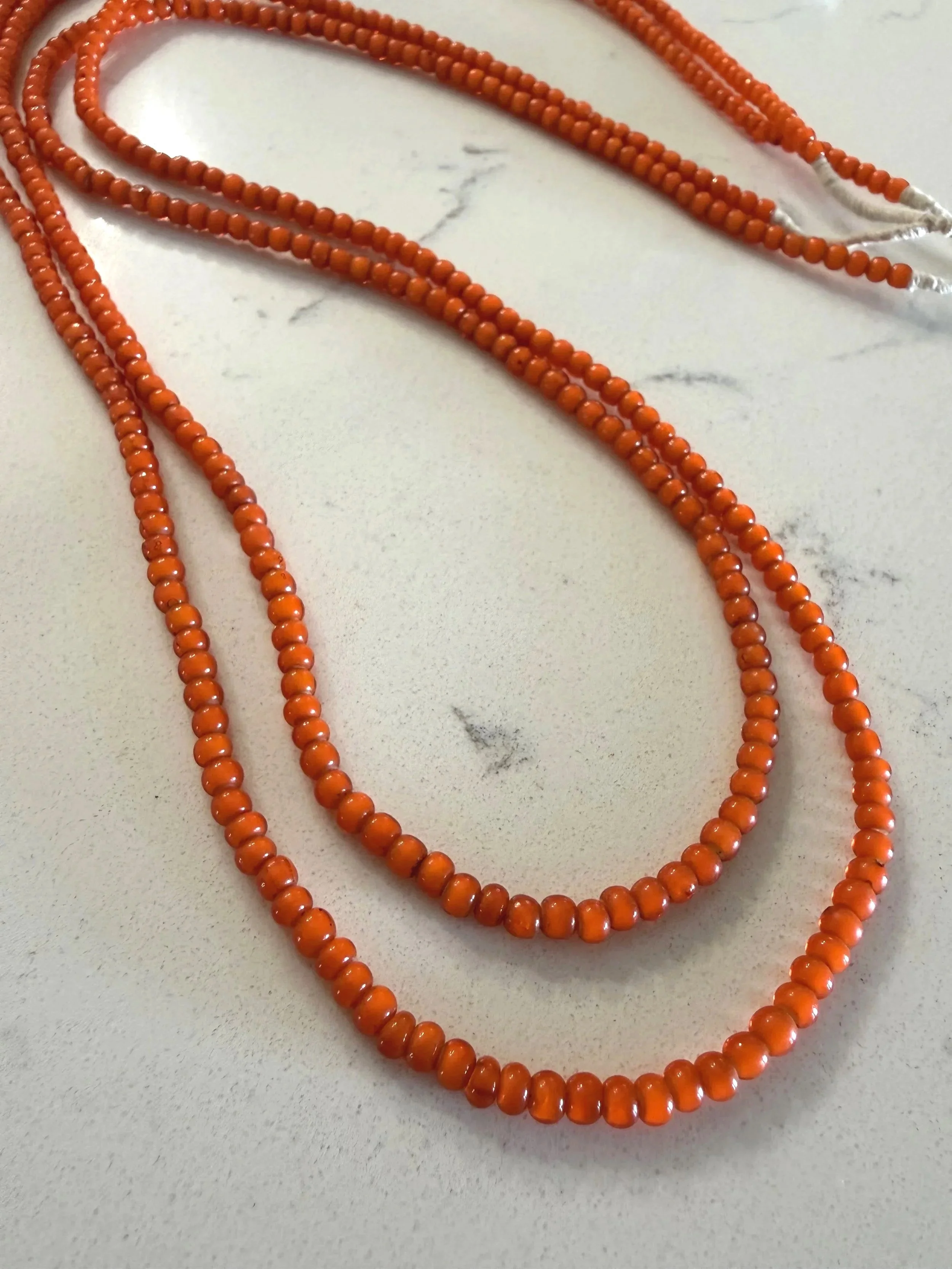 Orange Glass Trade Beads