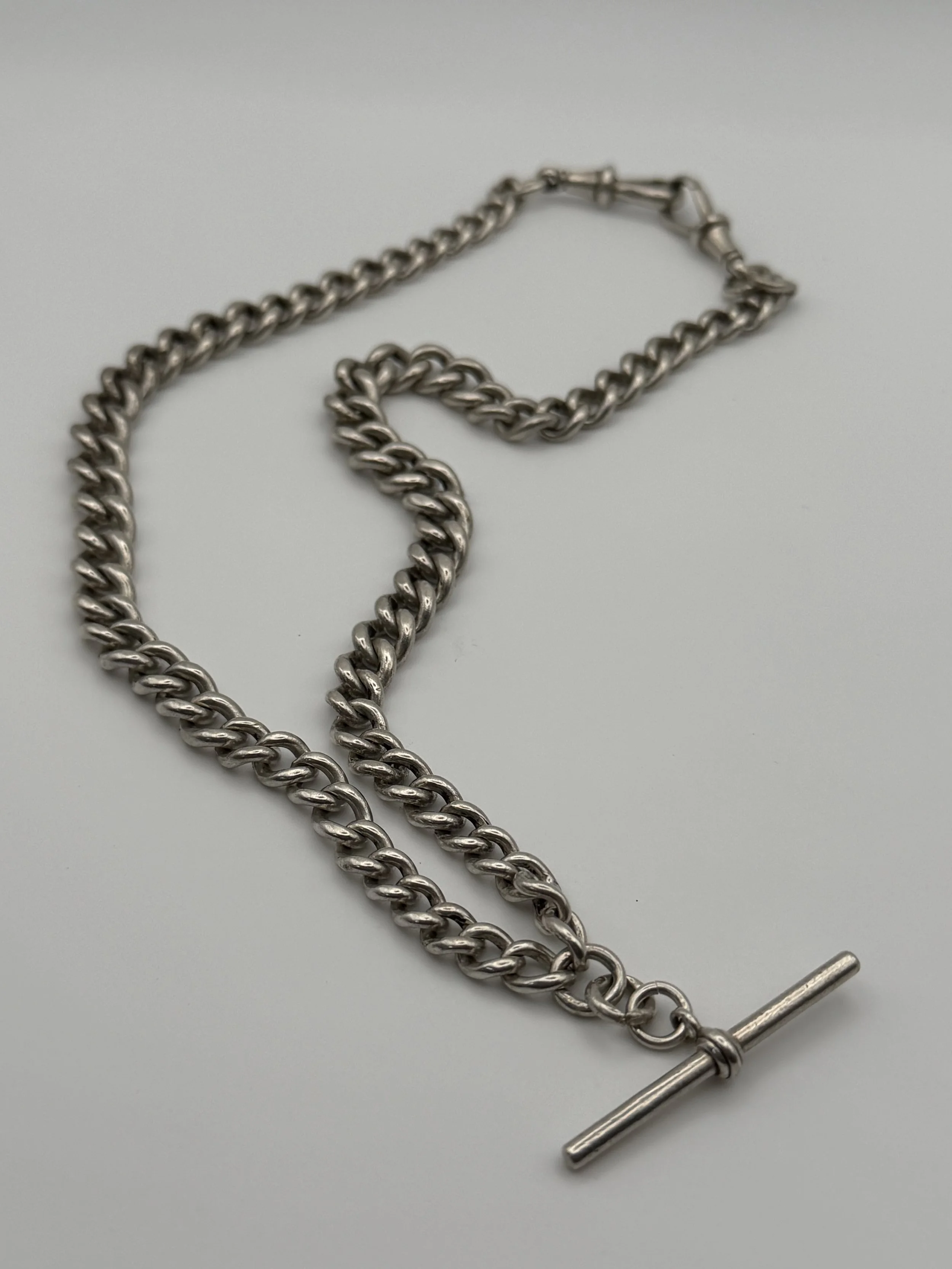 Vintage Heavy Sterling Dog Clip Necklace