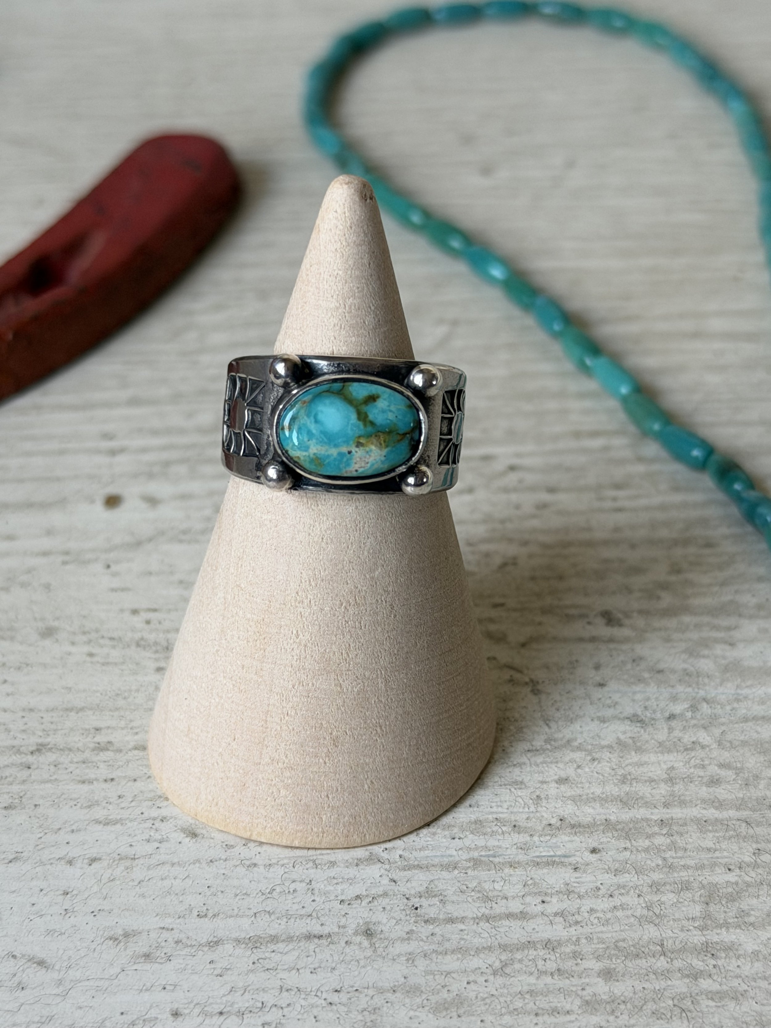 Sonoran Gold Turquoise Ring - Size 7