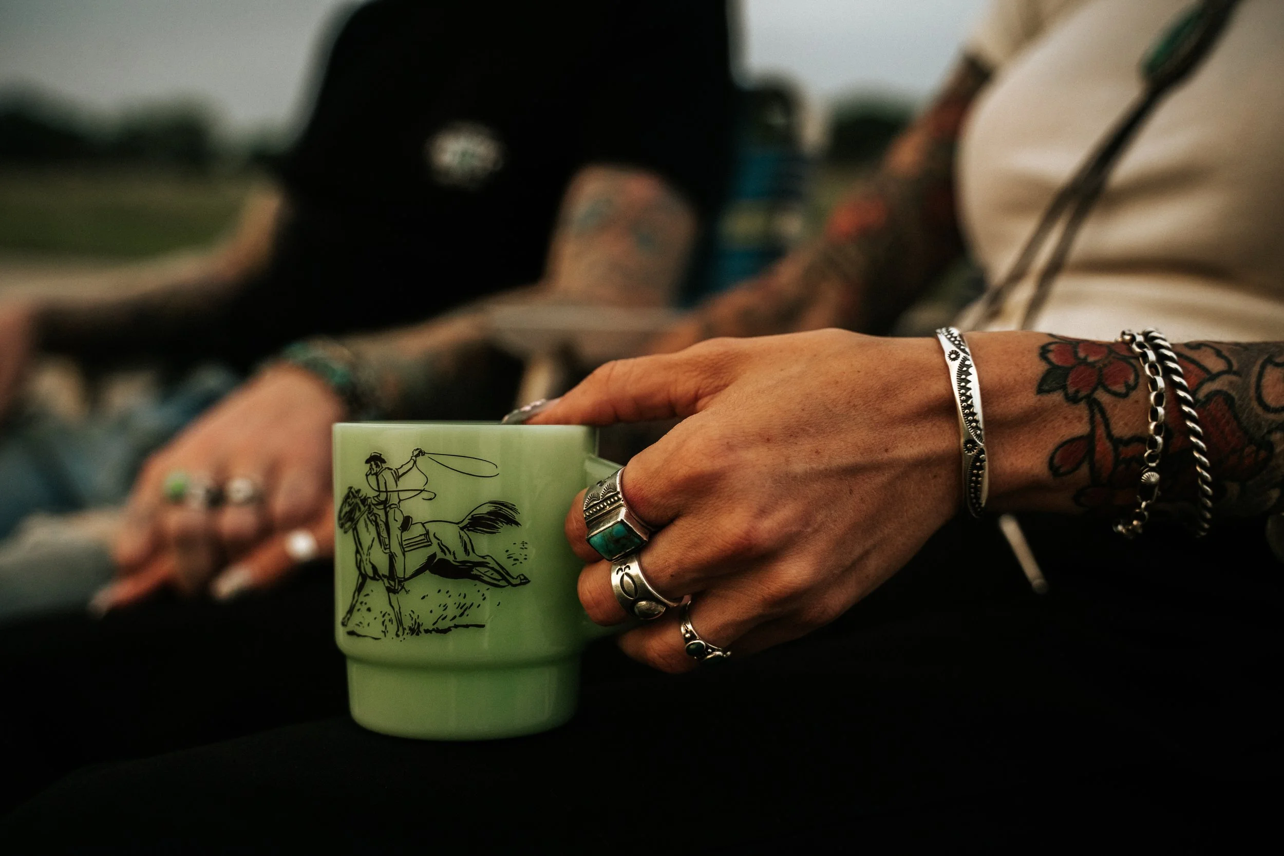 Milk Glass Roper Mugs - Jade Or Black