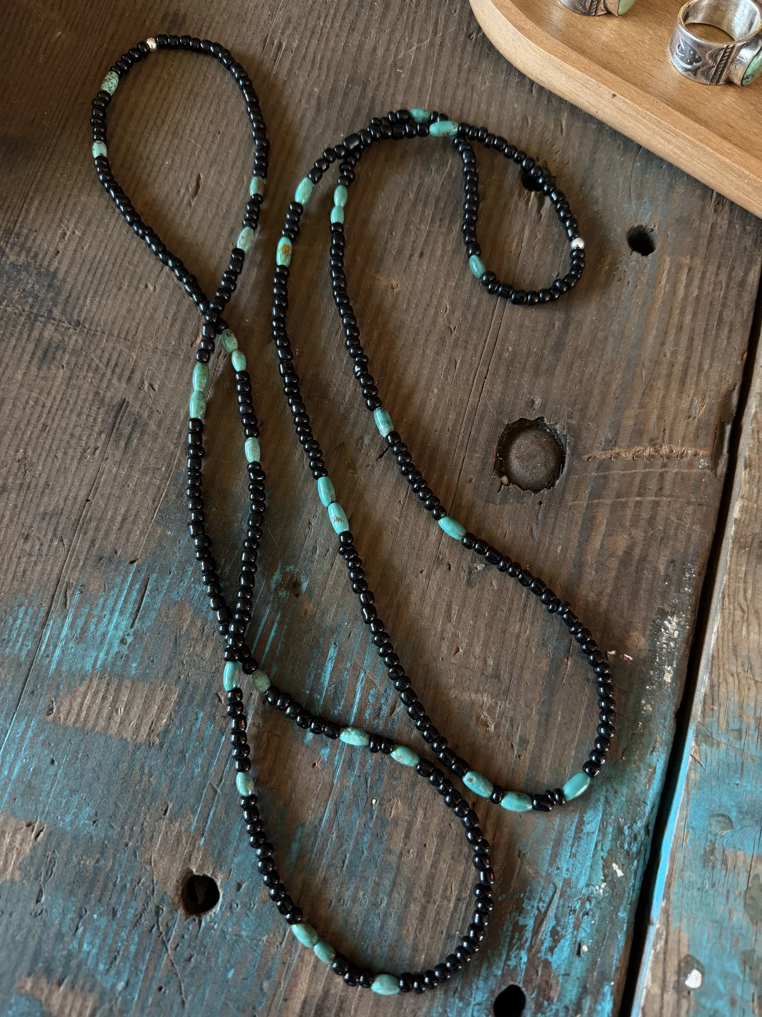 Black & Turquoise Bead Necklace