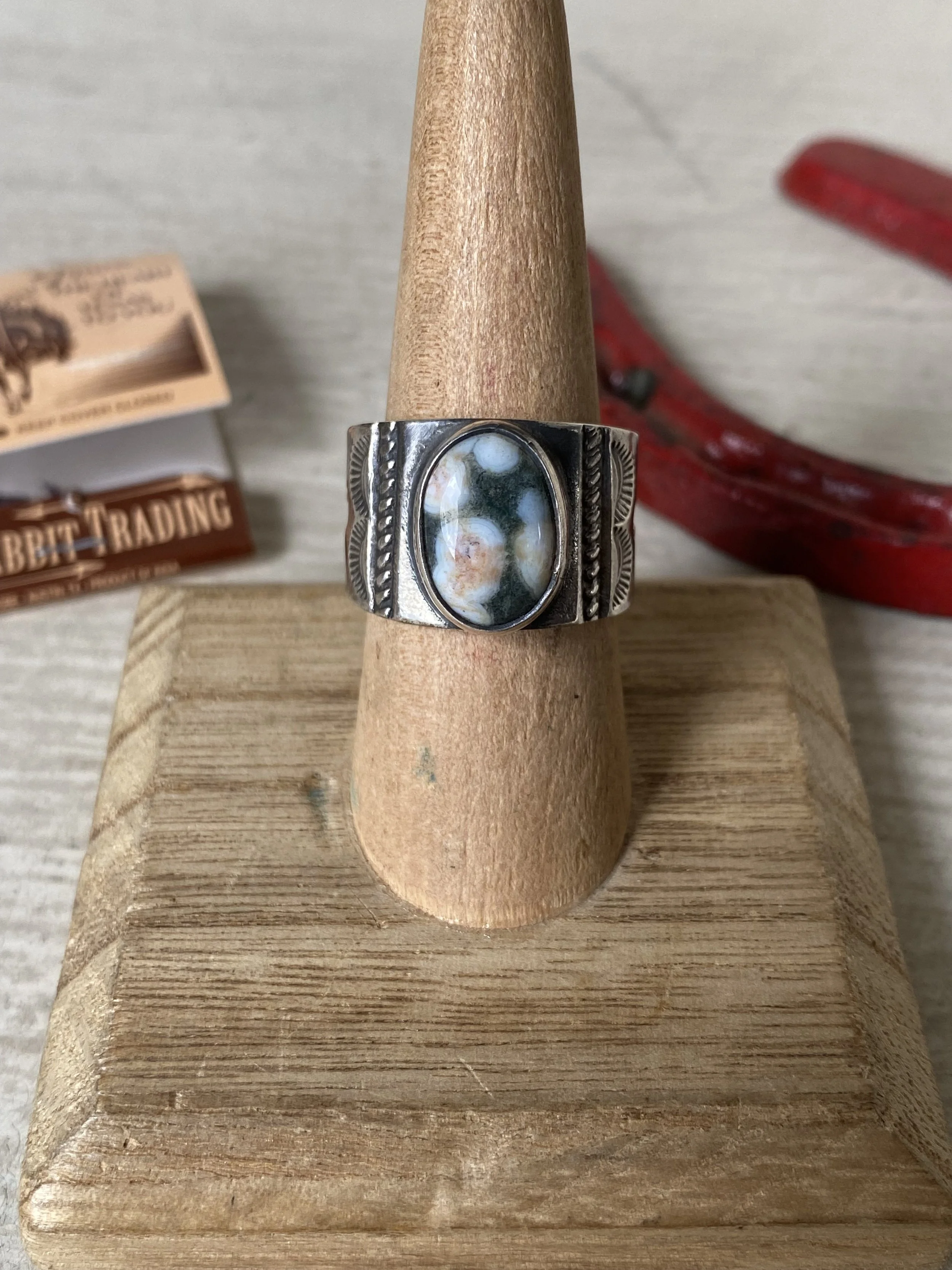 Ocean Jasper Signature Single Stone Ring RTS -Size 9