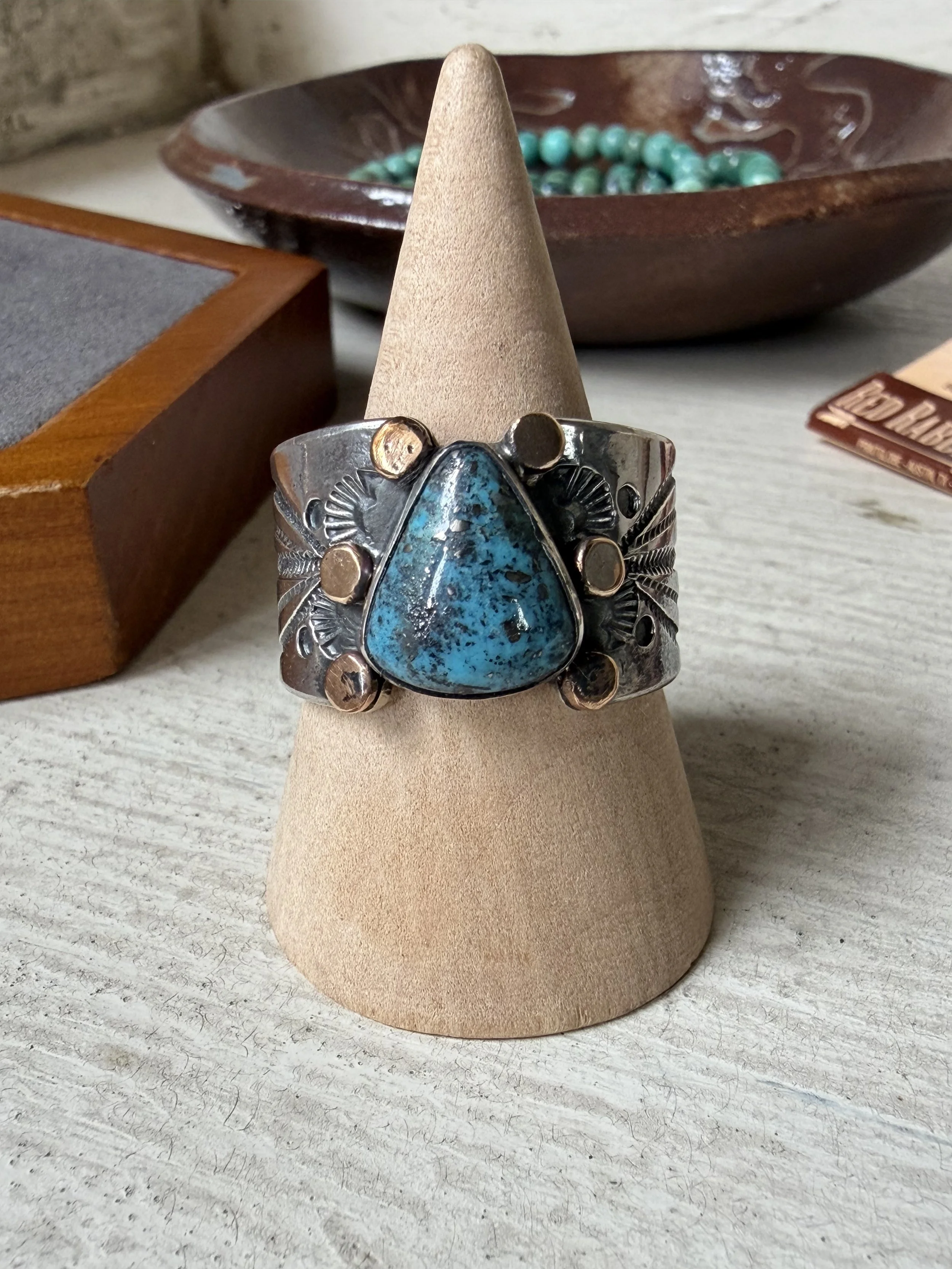 Kingman Turquoise Ring - Size 12