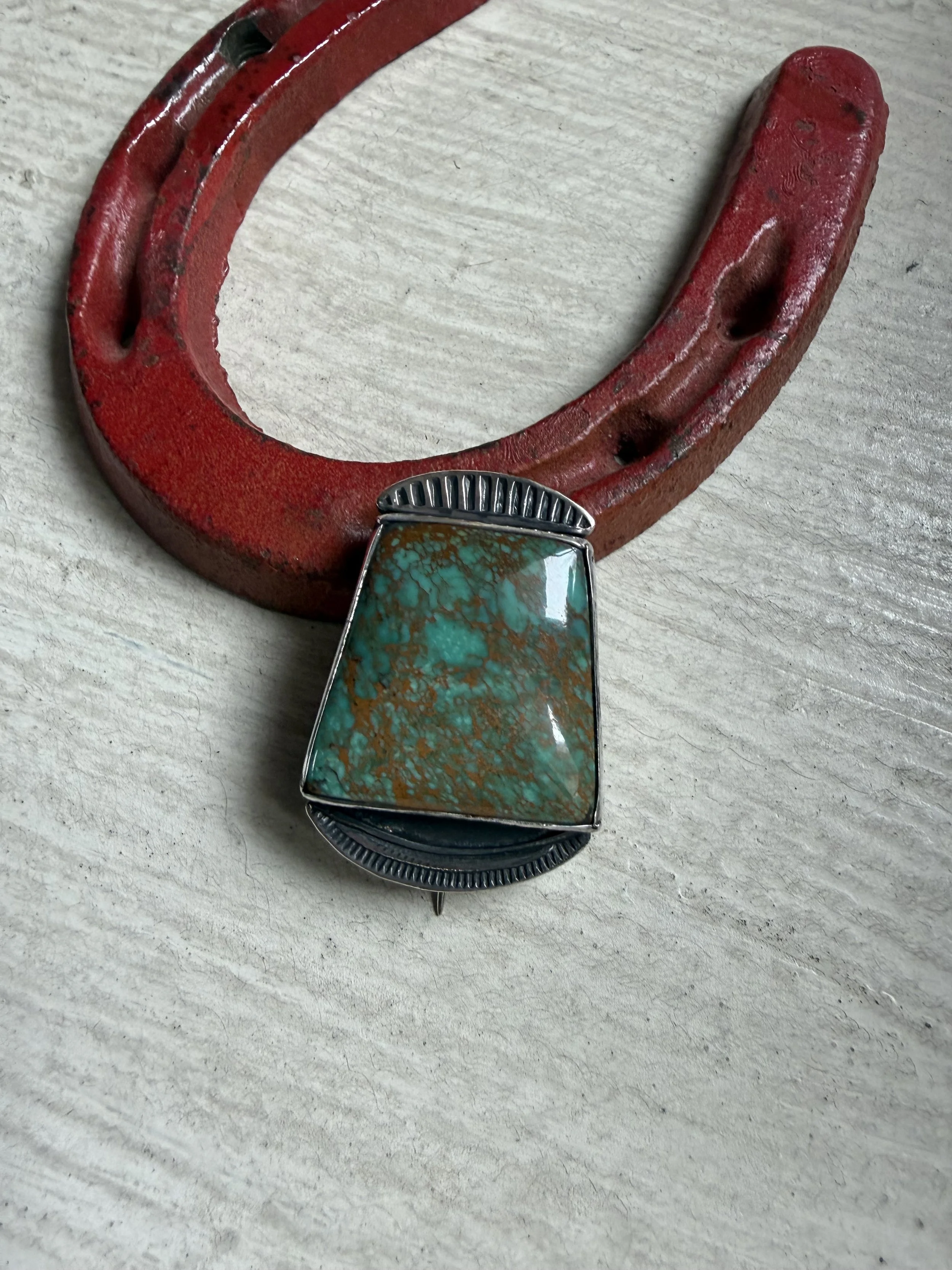 Golden Turquoise  Pin