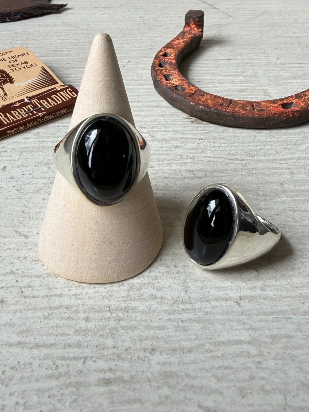 Onyx Signet Stone Ring -Made to Order — Red Rabbit Trading Co.