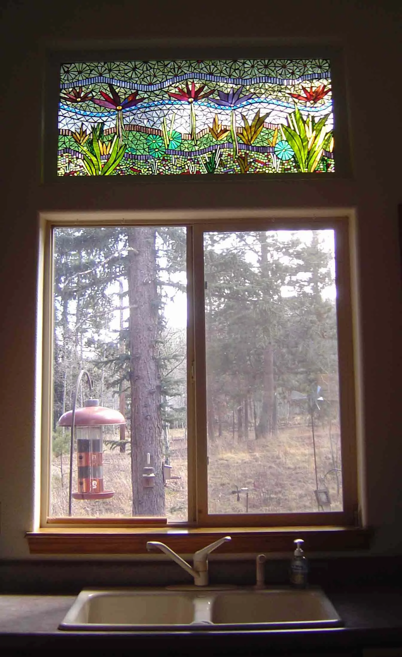 Water lily window in Woodland Park, CO