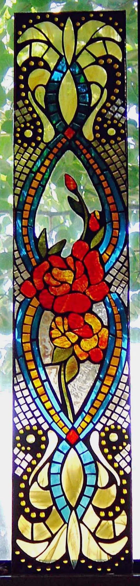 Sidelight to match French antique décor.