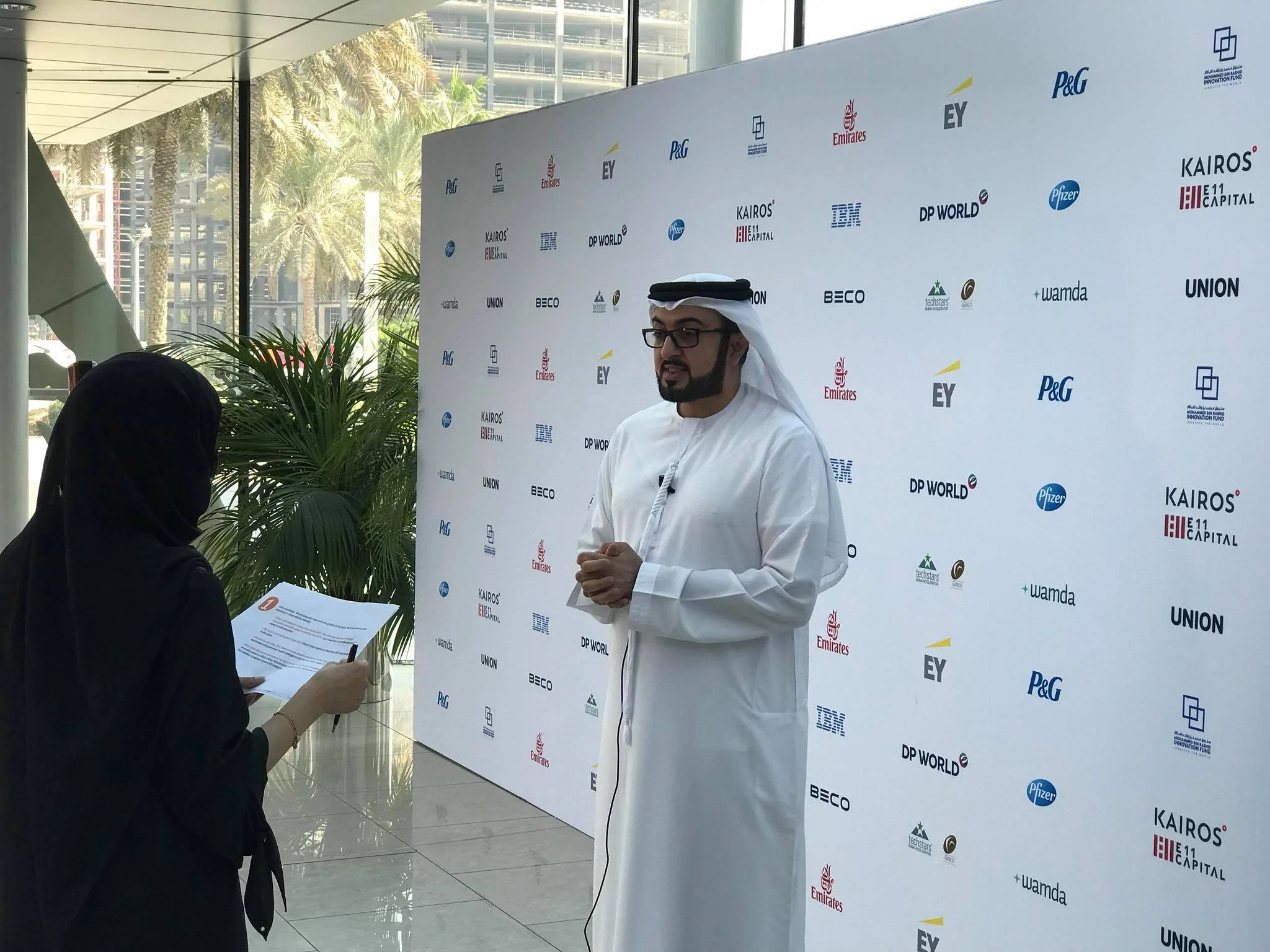 CEO of GINCO Investments, Mohammed Gheyath at the Partners of the Future event unveiling the program to the Dubai technology and government community