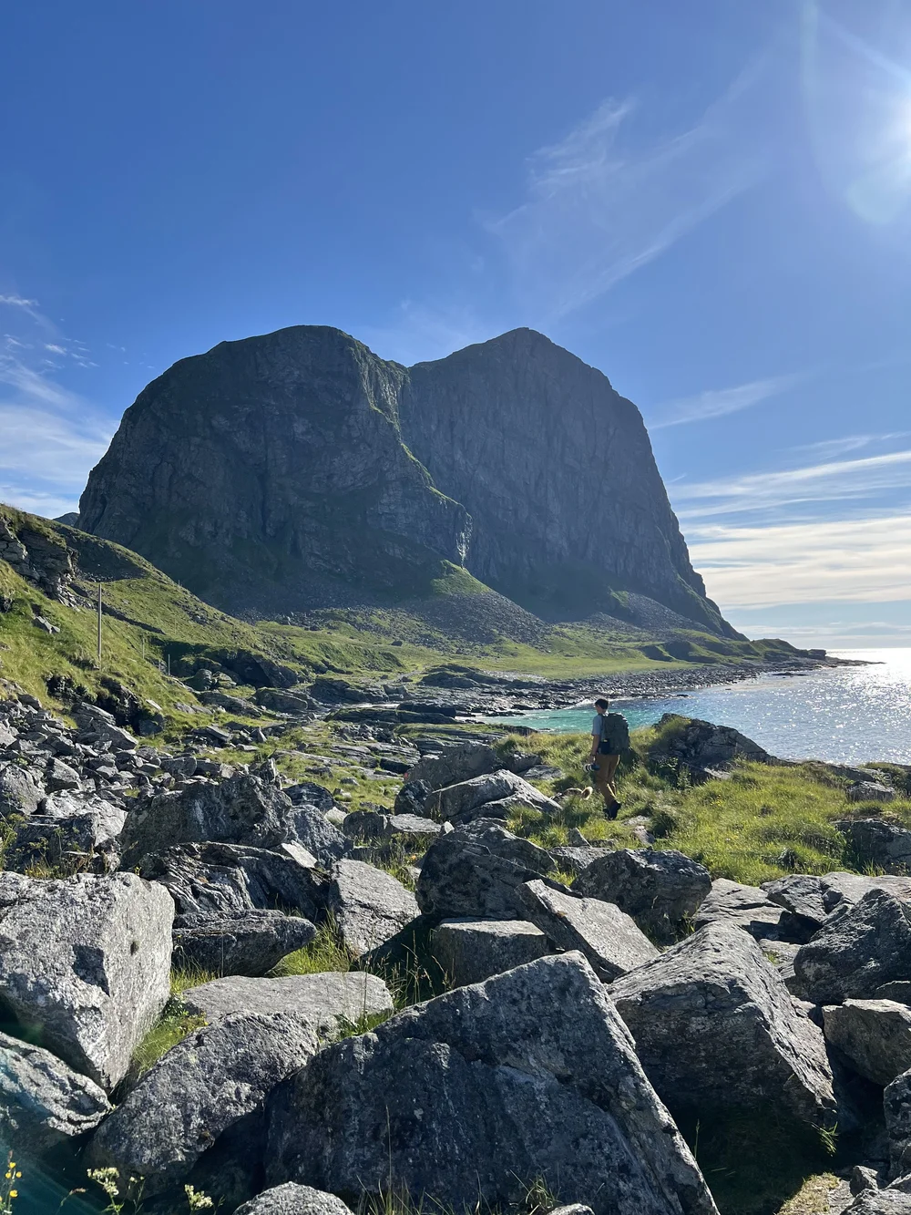 Trail on the north side of the island before traversing south