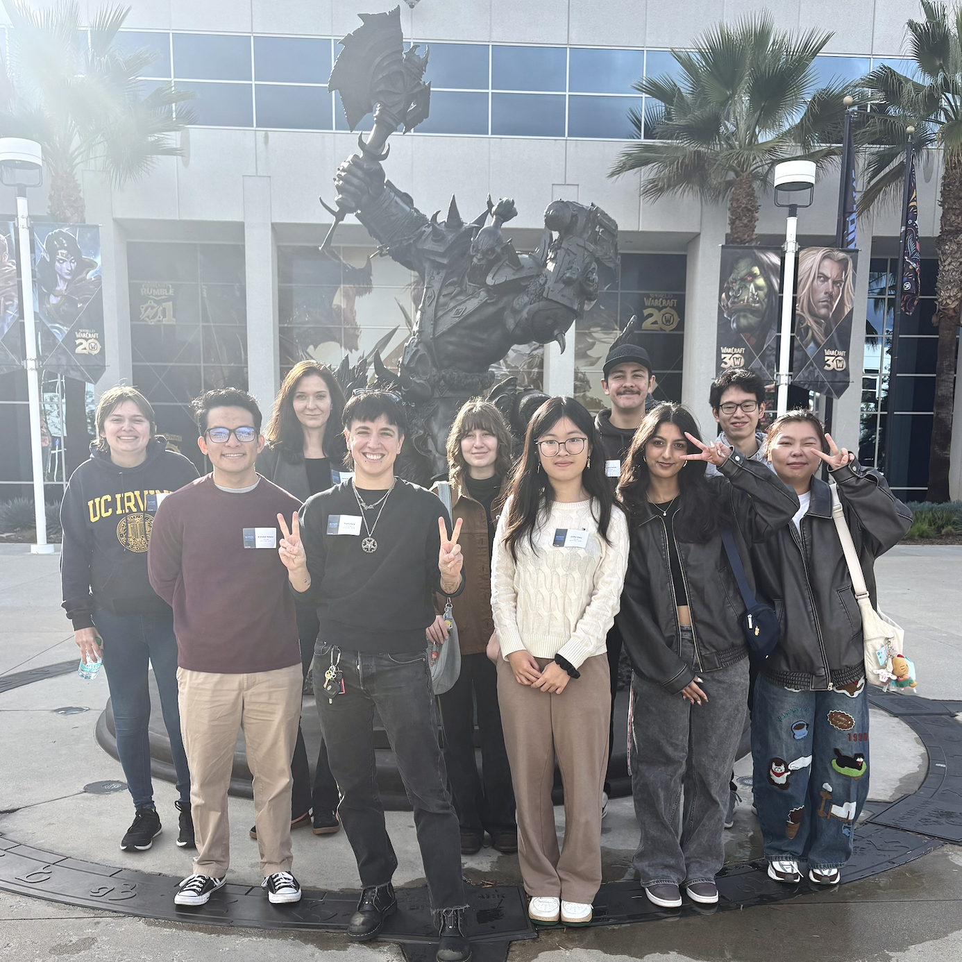 Travis Reid with his students at Blizzard