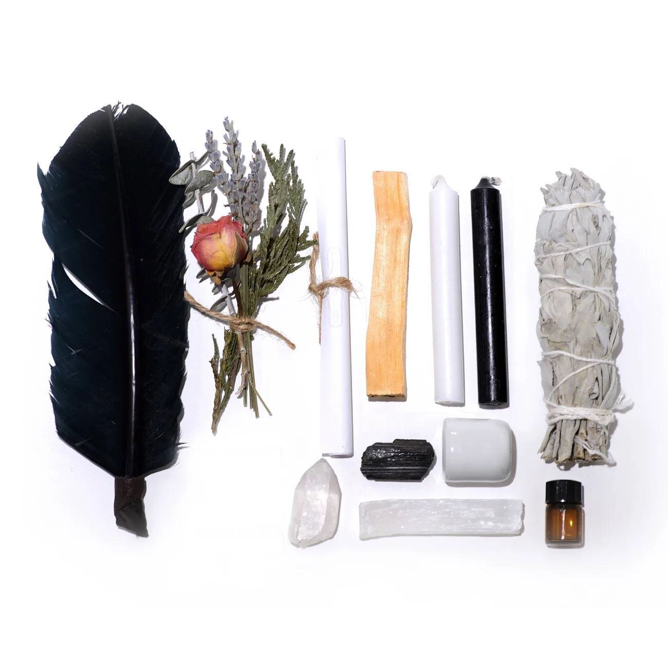 Moon Ritual Kit by J. Southern Studio - HAPPY HALLOWEEN! 

This Moon Ritual Kit is the perfect tool for any intention setting ceremony. It's expansive and versatile ingredients can be used for both banishing, and enticing, rituals or spells. Need mon