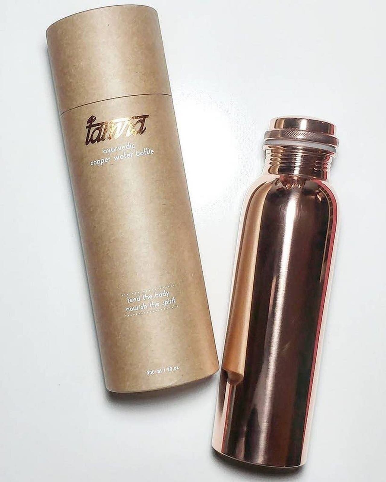 Tamra Ayurvedic Copper Water Bottle by Tamra Copper LA - @tamracopperla 

Begin your day with the clean, crisp taste of &quot;tamra jal&quot; (copper water in Hindi) from a Tamra Copper water bottle. Designed to benefit your body and spirit, this bea