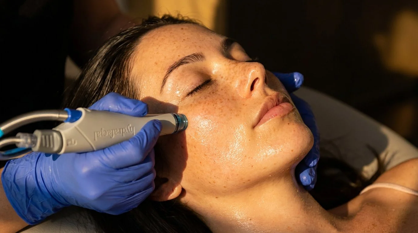 HydraFacial deep cleansing and hydrating skin treatment at City Glow NYC studio in East Village, Manhattan — non-invasive facial with instant results for all skin types