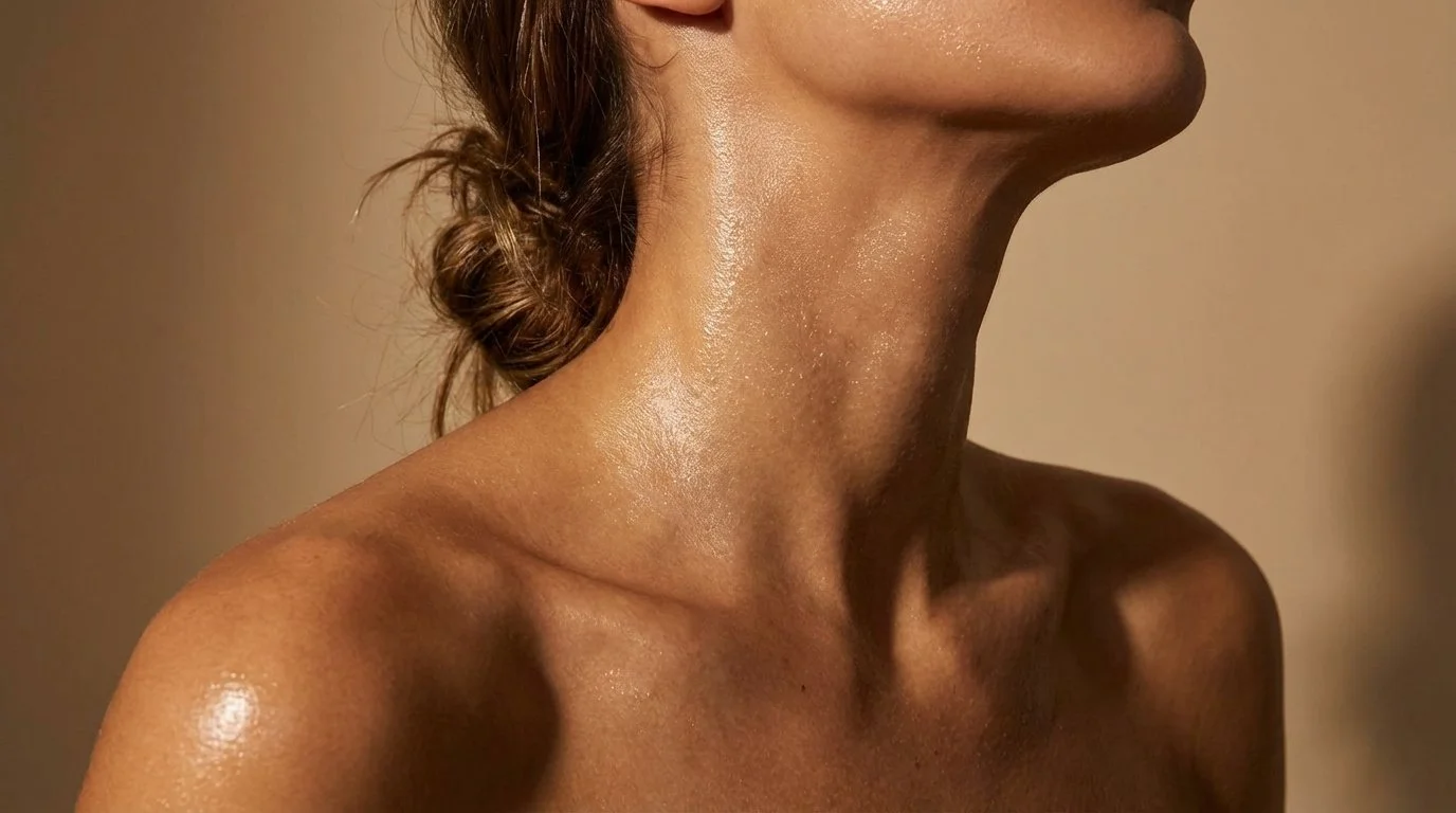 Custom airbrush spray tan session at City Glow NYC in East Village, Manhattan — personalized shade selection and professional application for a natural sun-kissed glow