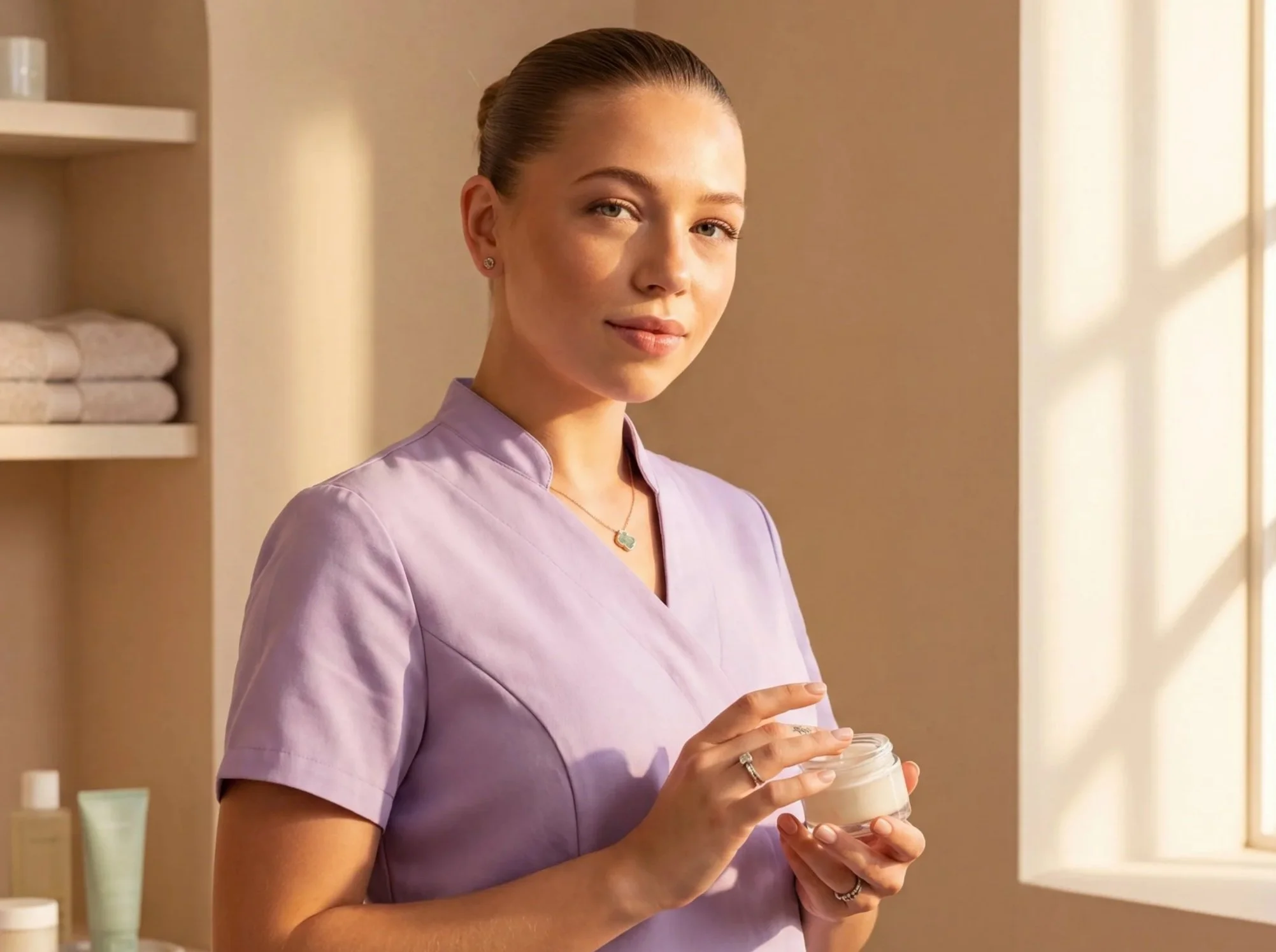 Anastasia, globally certified esthetician at City Glow NYC in East Village, Manhattan — decade of experience in skin transformation, barrier repair, acne care and dermal regeneration
