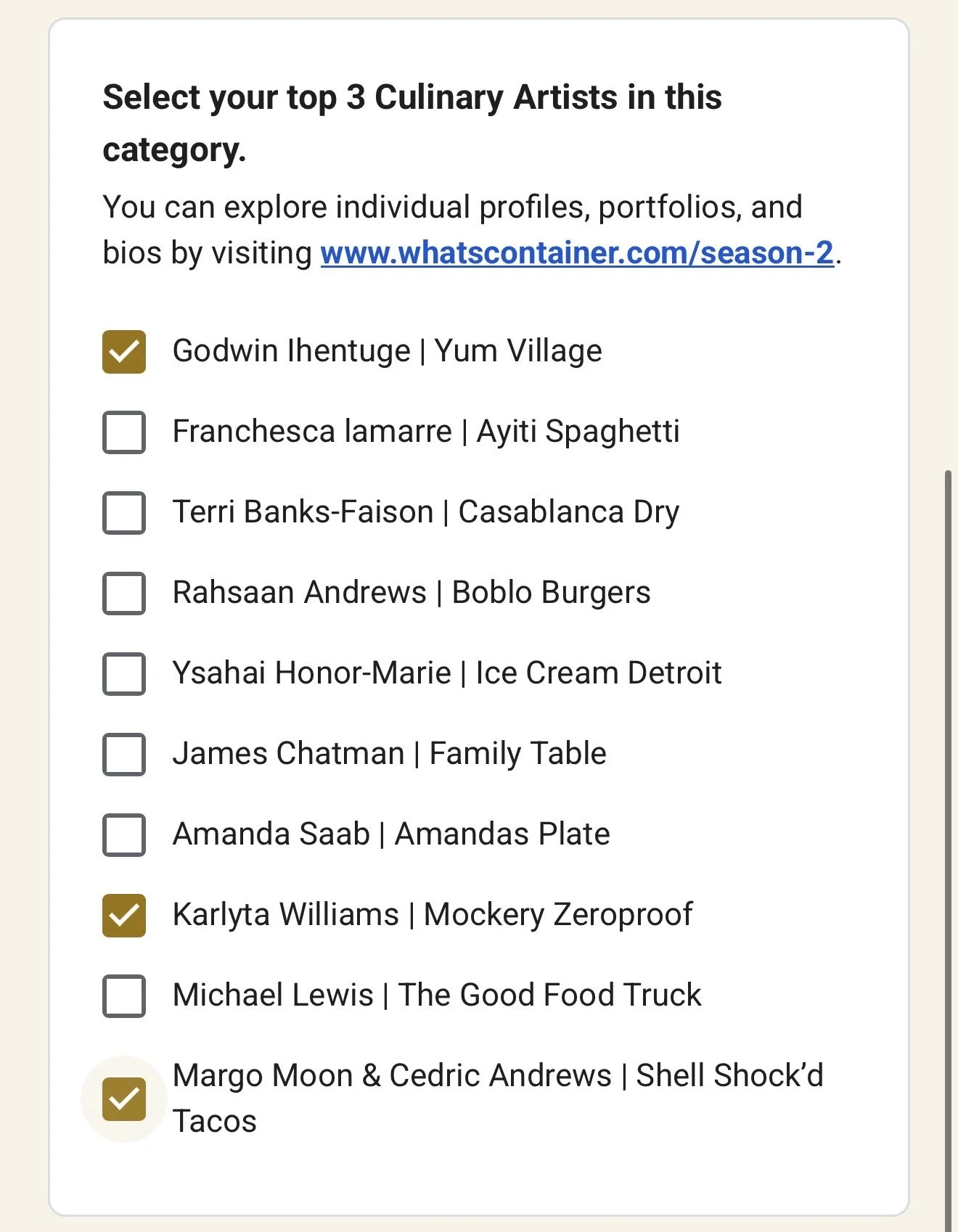 Culinary Recommendations! 