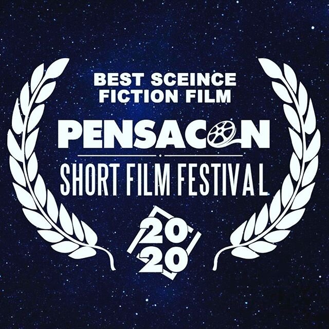 Thank you @pensacolapensacon for awarding Infinity 7 best science fiction film! #pensacon2020 #filmfestival #award #infinity7