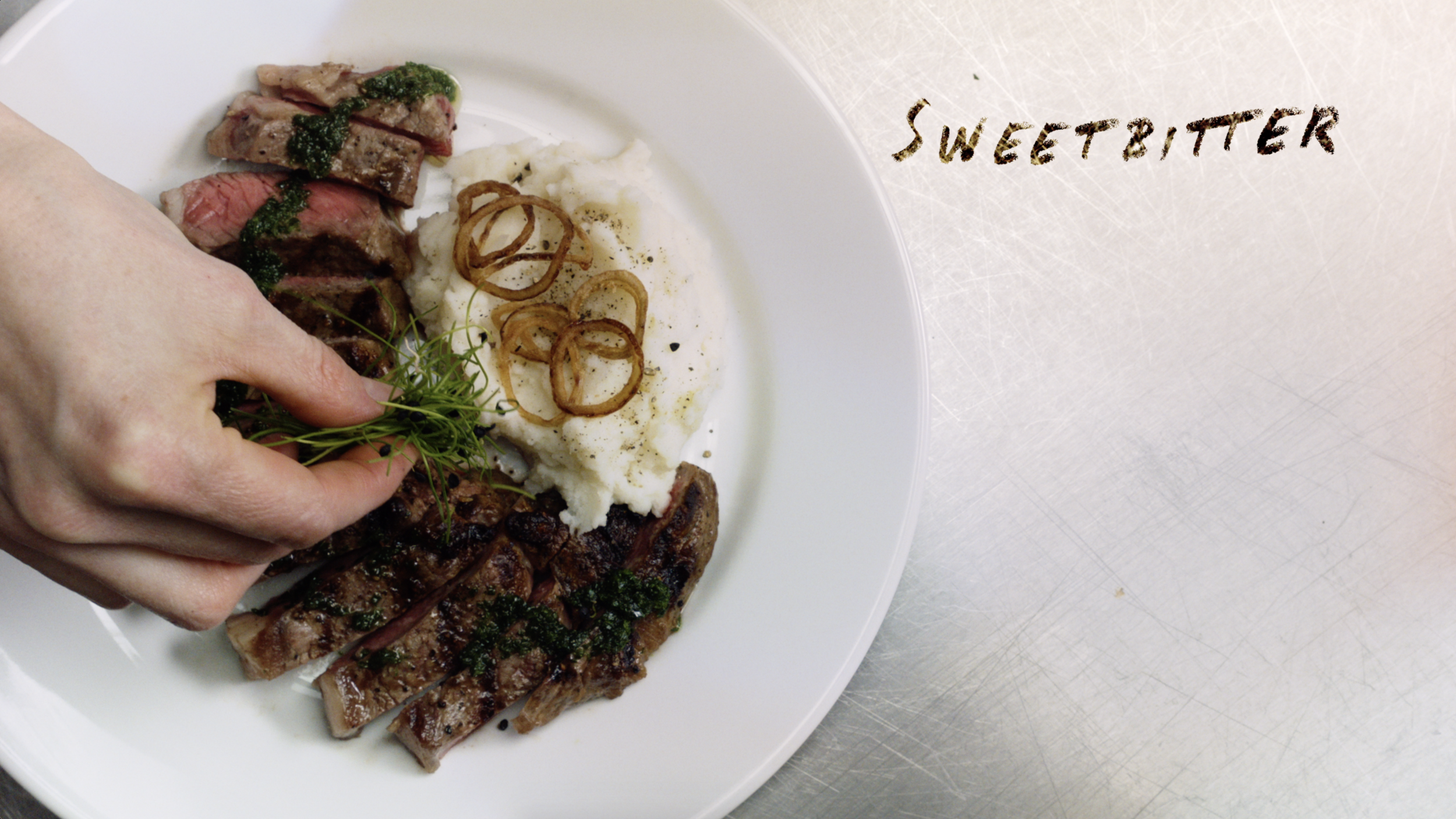 While the majority of the filming was done on an Alexa Mini by the very talented William Kitchings, the chocolate sequence and part of the steak sequence were actually shot on our Creative Director’s iPhone using a macro lens. These were initially m