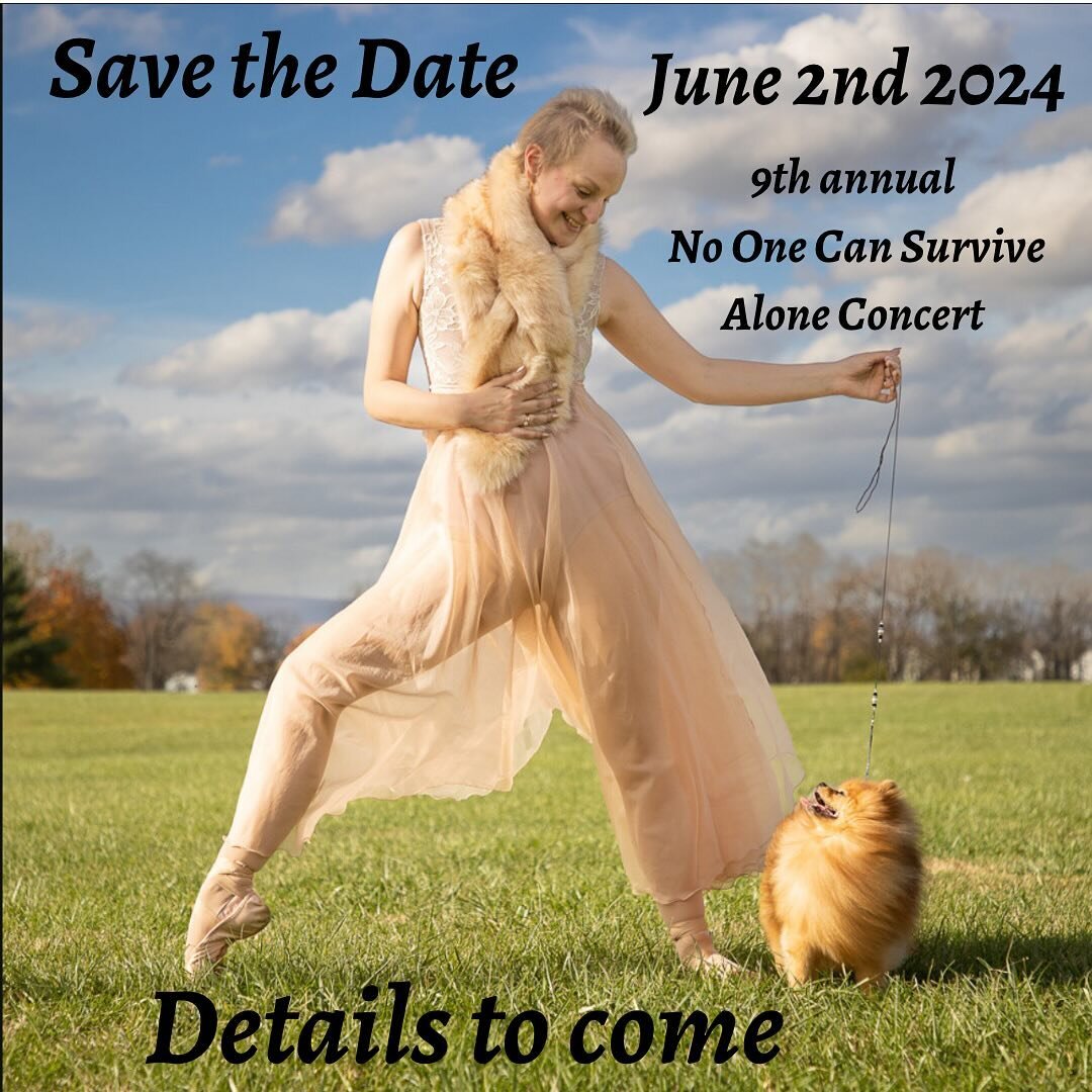 Save the date!!! The 9th annual No One Can Survive Alone Fundraiser Concert will be June 2nd 2024!  This is my annual fundraiser to help ease the financial stress of living with metastatic breast cancer. More details will be announced soon. #noonecan
