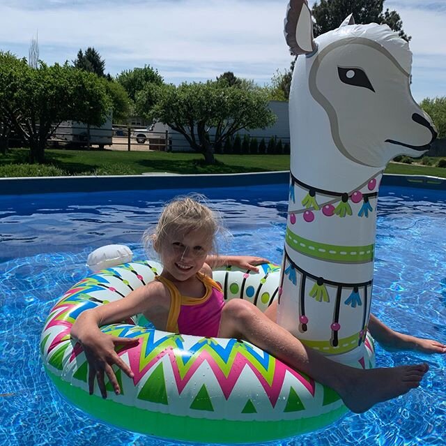 When @jstobie said he wanted to have the pool up for Grace&rsquo;s birthday since there wouldn&rsquo;t be a little class party as she had hoped, I thought he was ambitious, and a bit crazy. 
But I&rsquo;ve learned to trust the man and I&rsquo;m so gl
