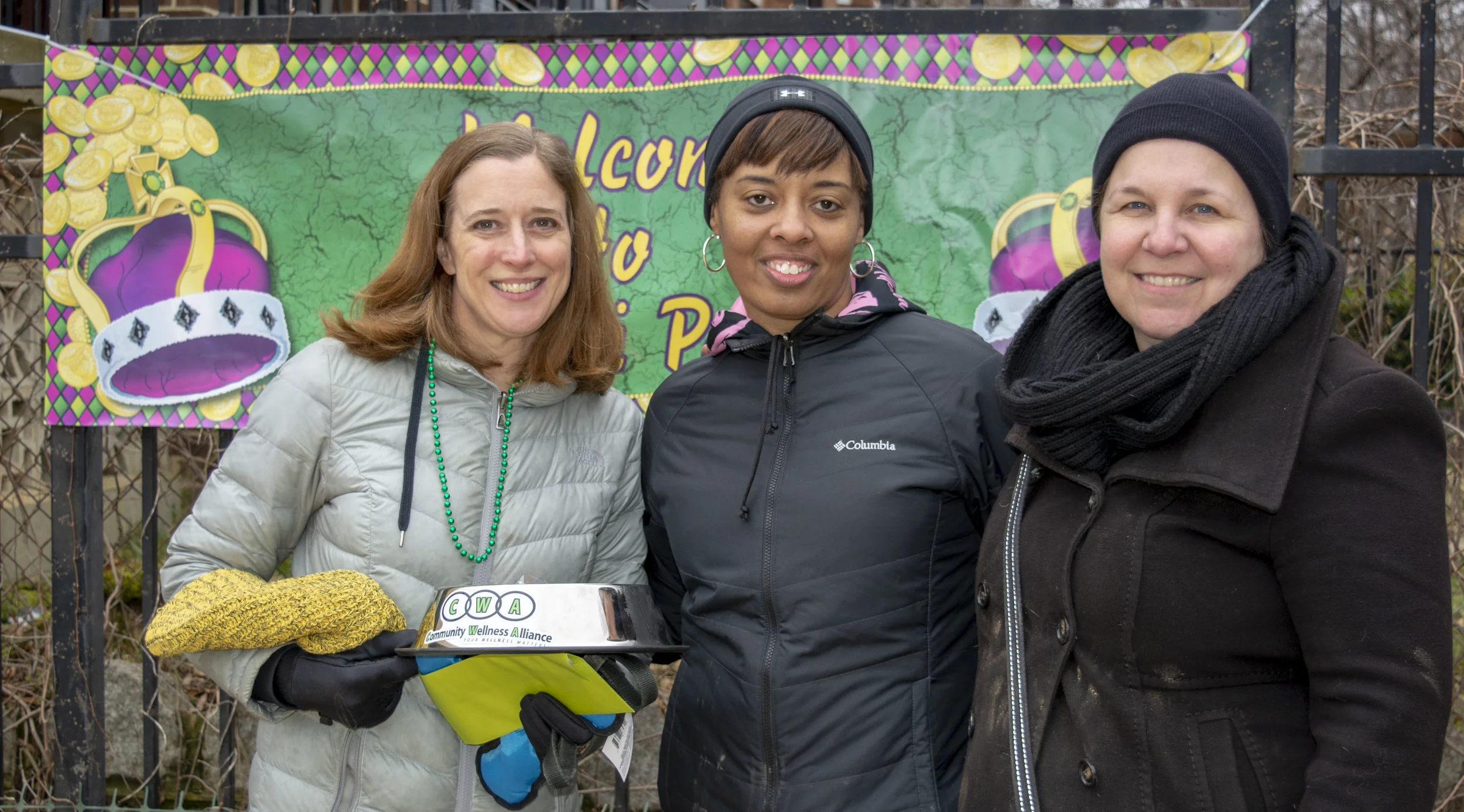 YaVonne Jackson Boyd of CWAC and the North Columbia Heights Civic Association with Lori Robertson and Eva Guenther of 11th and Bark
