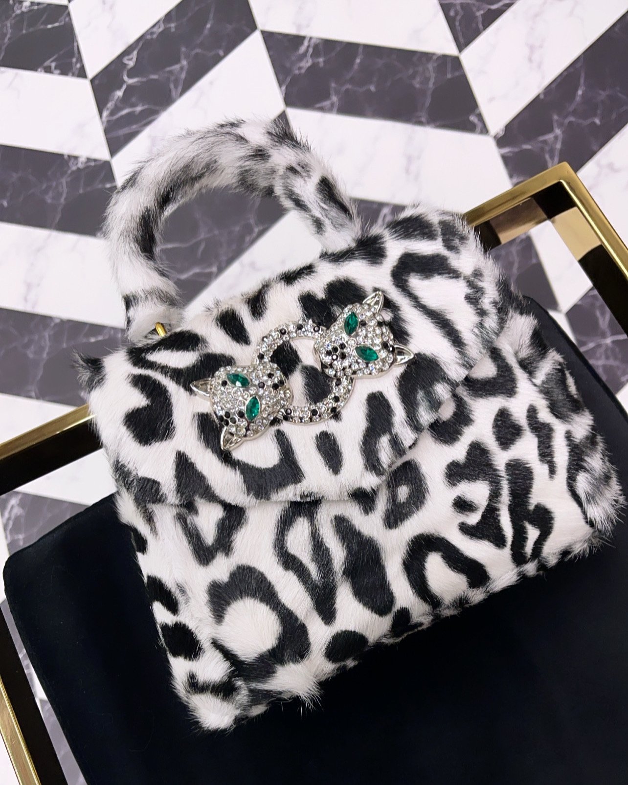 LEOPARD TOP HANDLE BAG (SAMPLE PIECE)