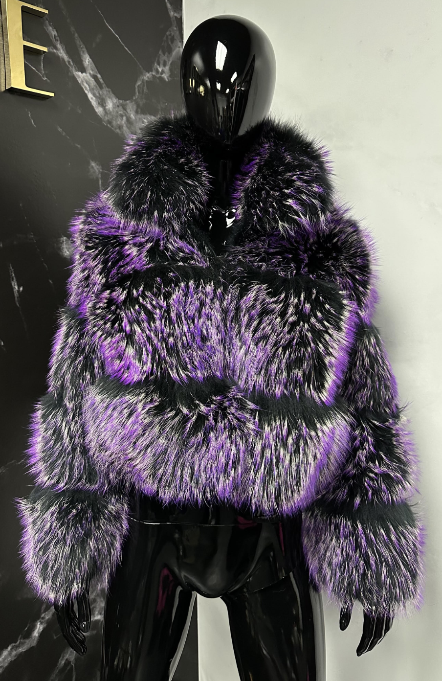 PURPLE TIPS CROPPED BOMBER M/L