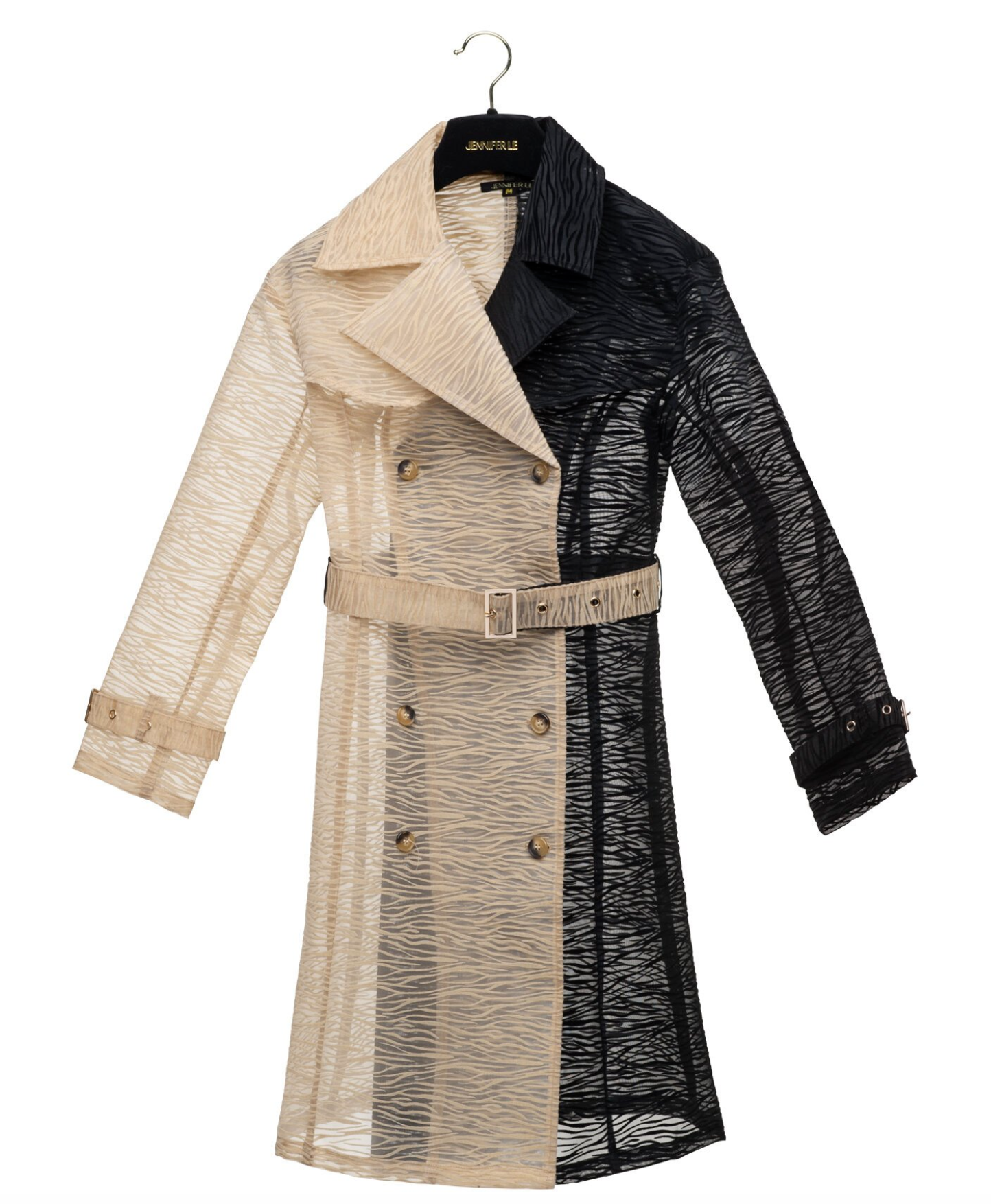 ZEBRA MESH TRENCH JACKET (XL)