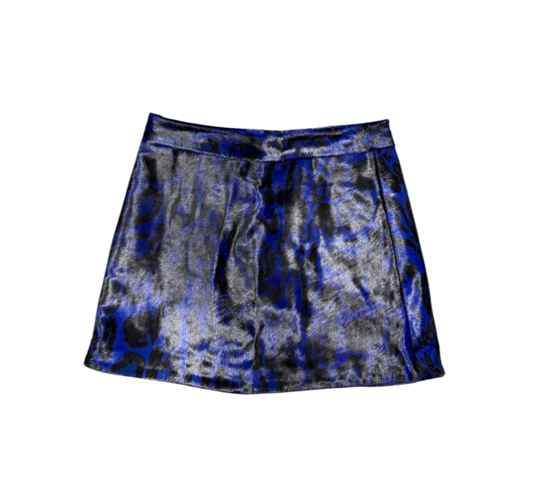 LEOPARD CALF HAIR SKIRT SIZE 8 US