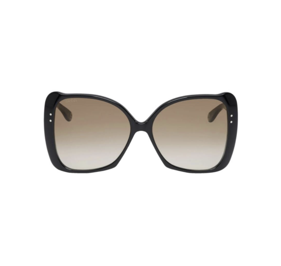 GUCCI BUTTERFLY BLACK SUNGLASSES