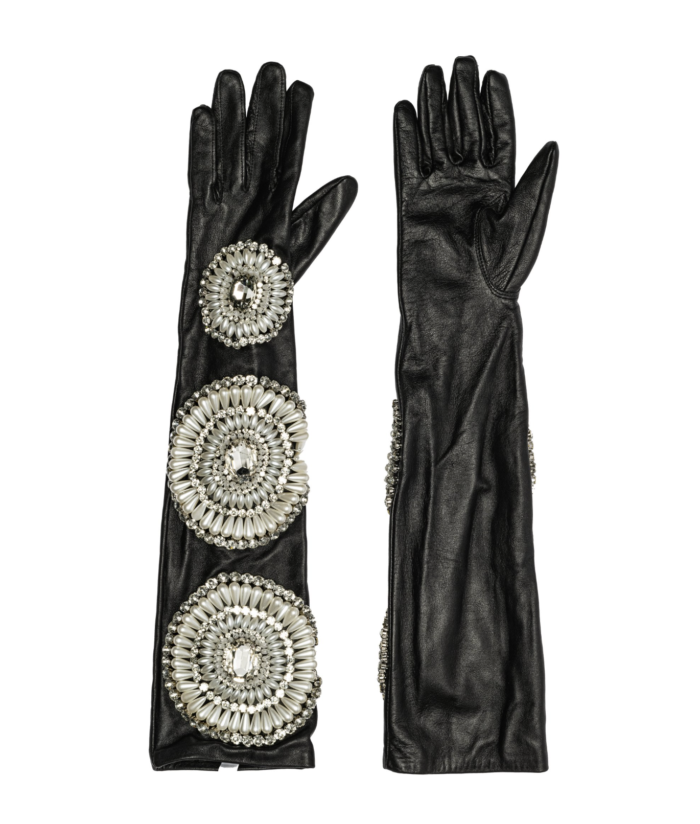 PERLA X LEATHER GLOVES (OPERA LENGTH) - SIZE 7.5