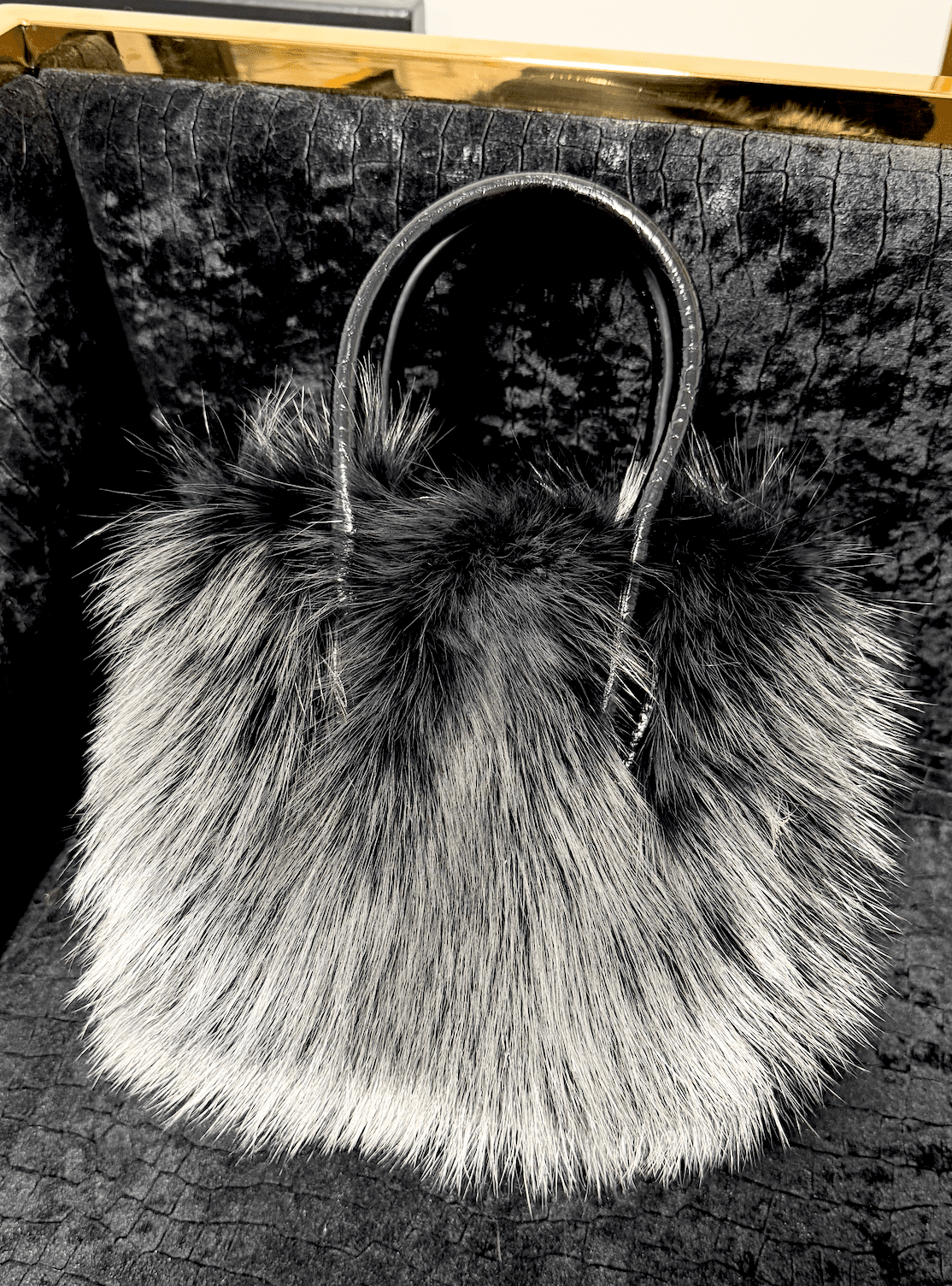 SILVERY FOXXY TOTE BAG