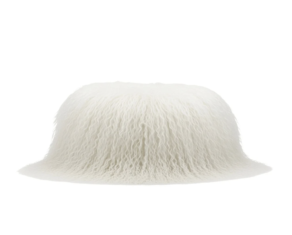 IVORY OVERSIZED SHEARLING CLUTCH