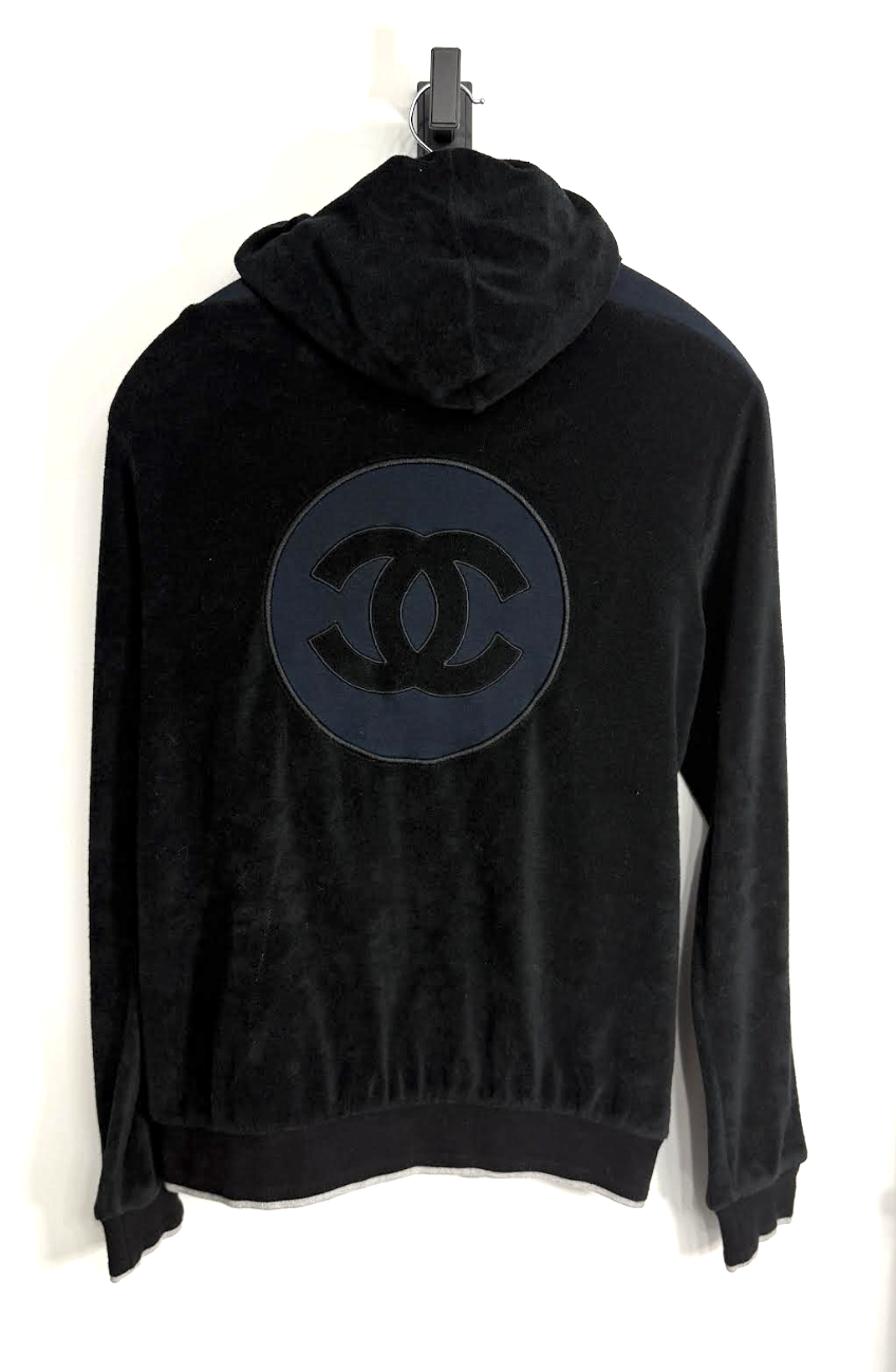 CHANEL VELOUR ZIP UP (SIZE FR 42)