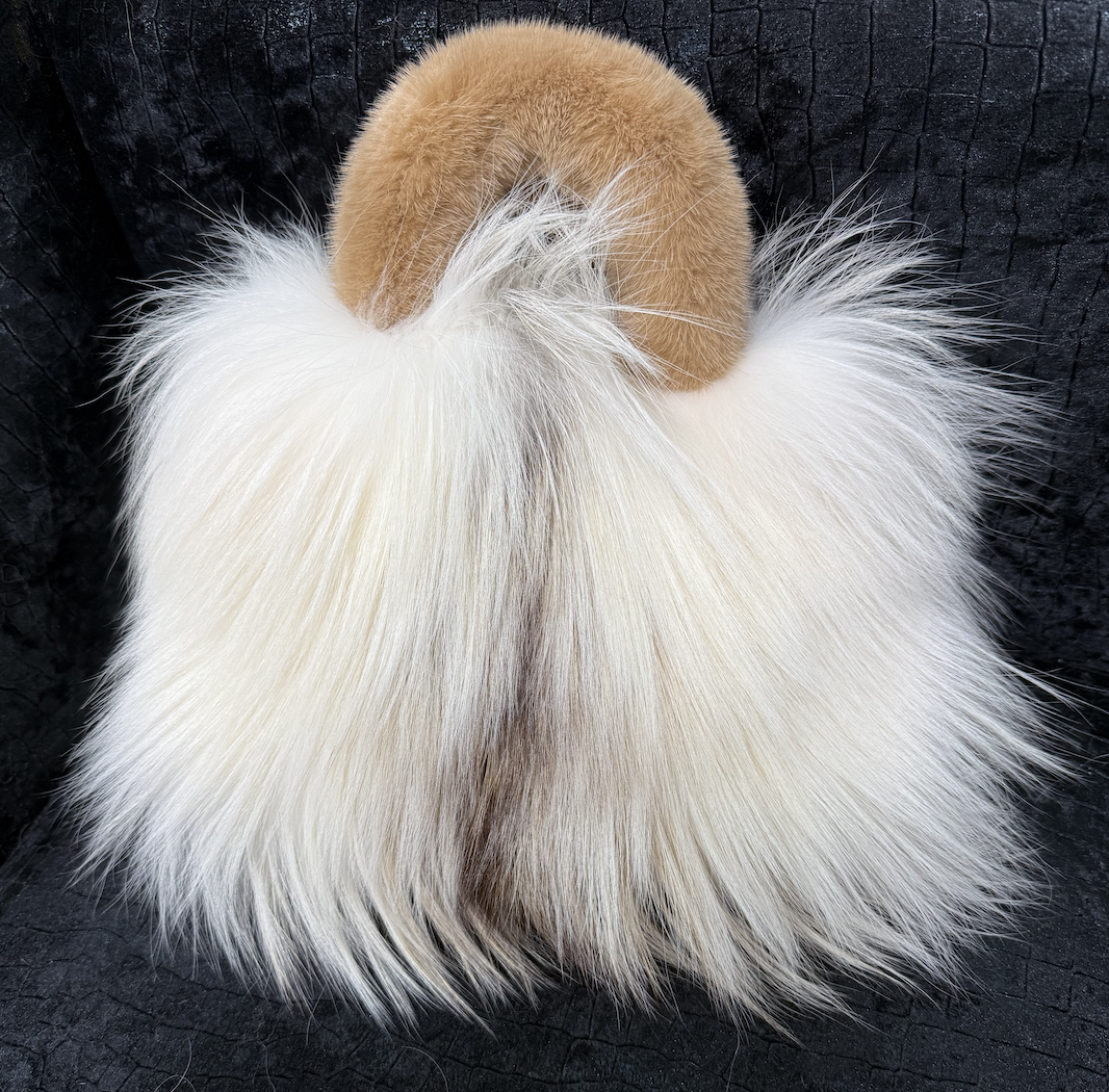 FOXXY BAG (WHITE WITH LATTE BROWN)